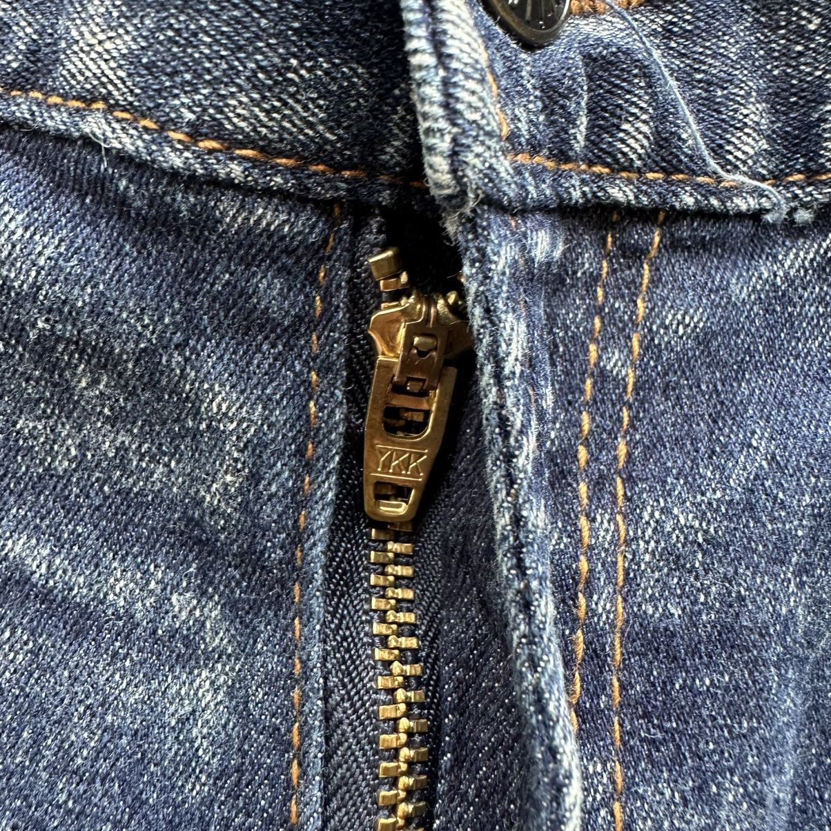 Japanese Brand Vintage Devilscats Distressed Denim Jean Pant W35 Size US 35 - 5 Thumbnail