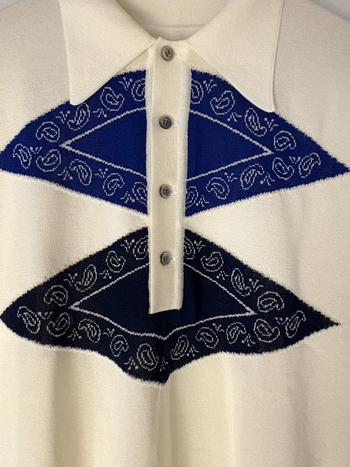 Kapital Kapital 14G Cotton Tomahawk Paisley Carol Polo Size US M / EU 48-50 / 2 - 2 Thumbnail