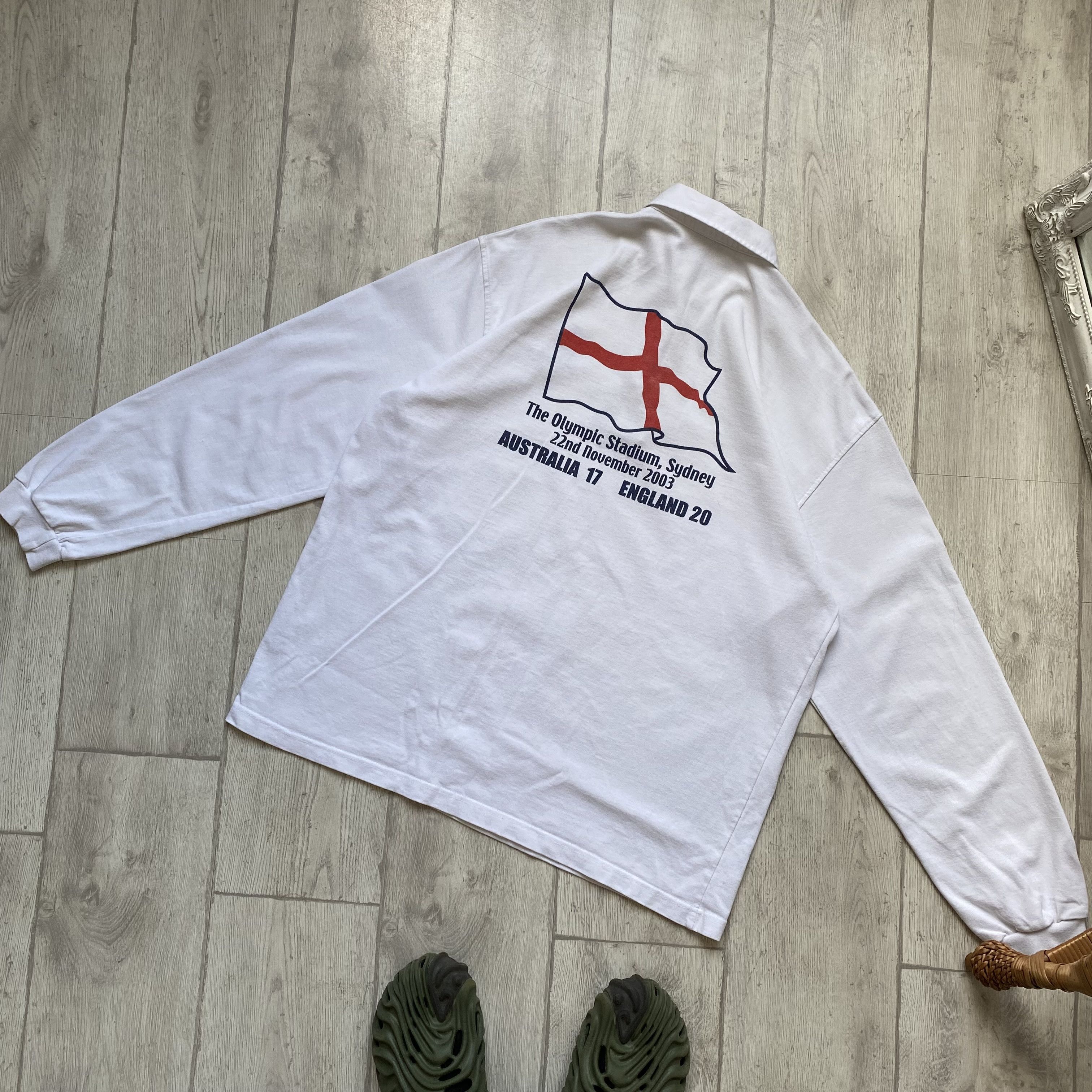 Cotton Traders 🏆 Vintage England Rugby jersey shirt 2003 champions Size US XL / EU 56 / 4 - 10 Thumbnail