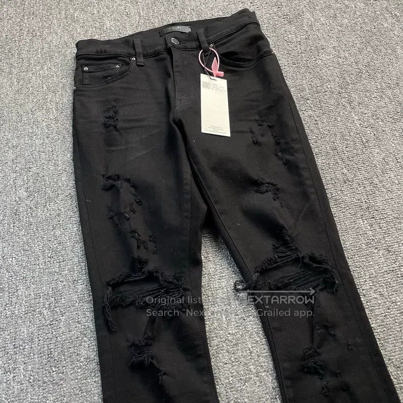 Amiri Amiri Size 29 Black hole-ridden jeans Size US 29 - 3 Thumbnail