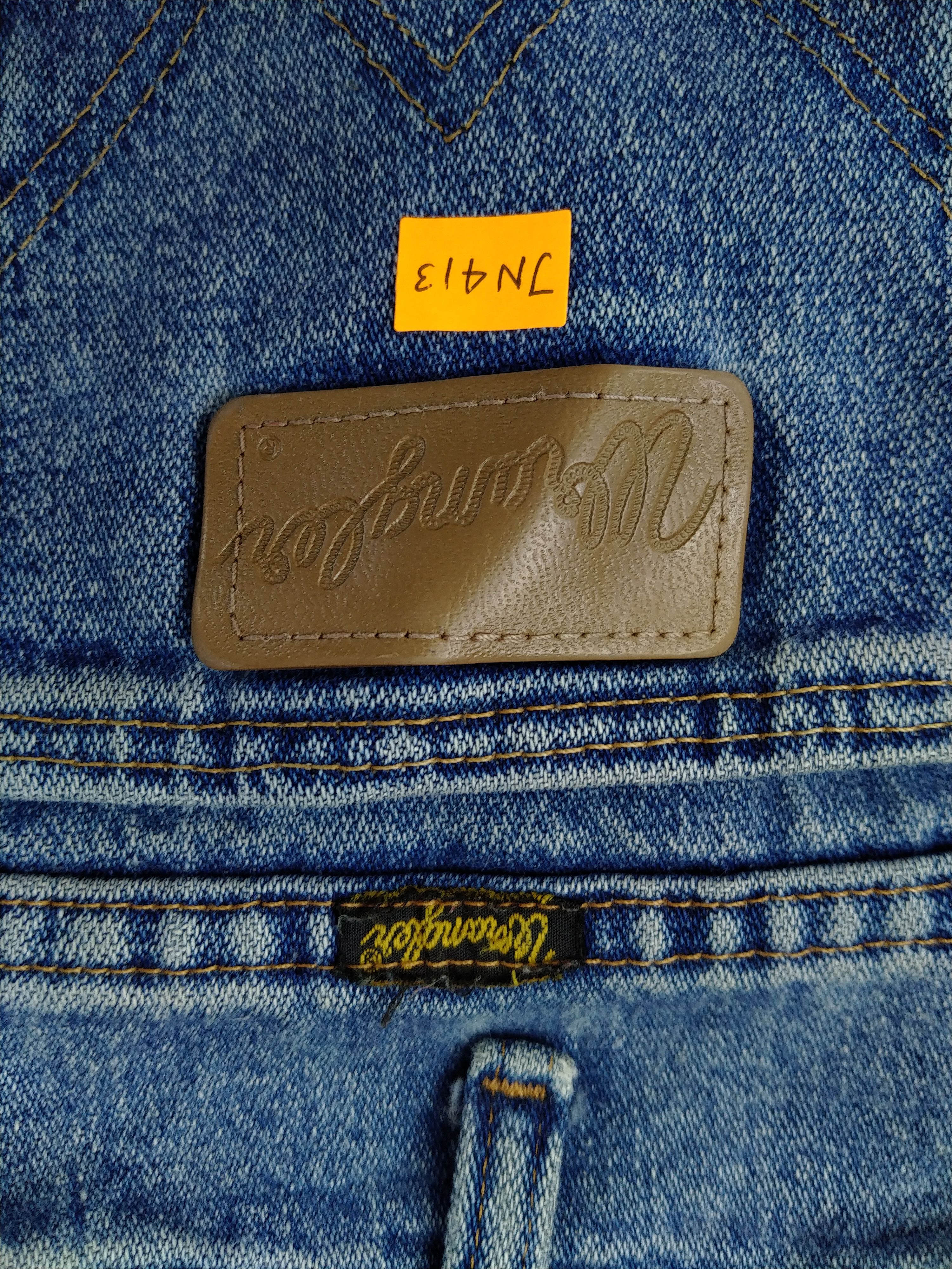 Japanese Brand Vintage Wrangler Distressed Blue Denim 29x34 -JN413 Size US 29 - 10 Thumbnail