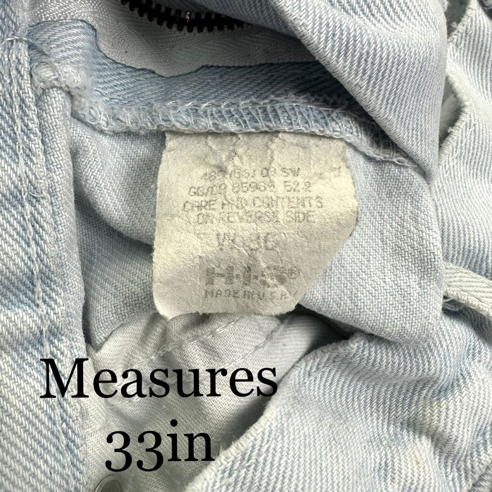 Vintage VINTAGE HIS Blues Denim Shorts Jeans Adult 33in Waist 90s Made In USA Blues Jeans Shorts Mens Size US 33 - 2 Thumbnail