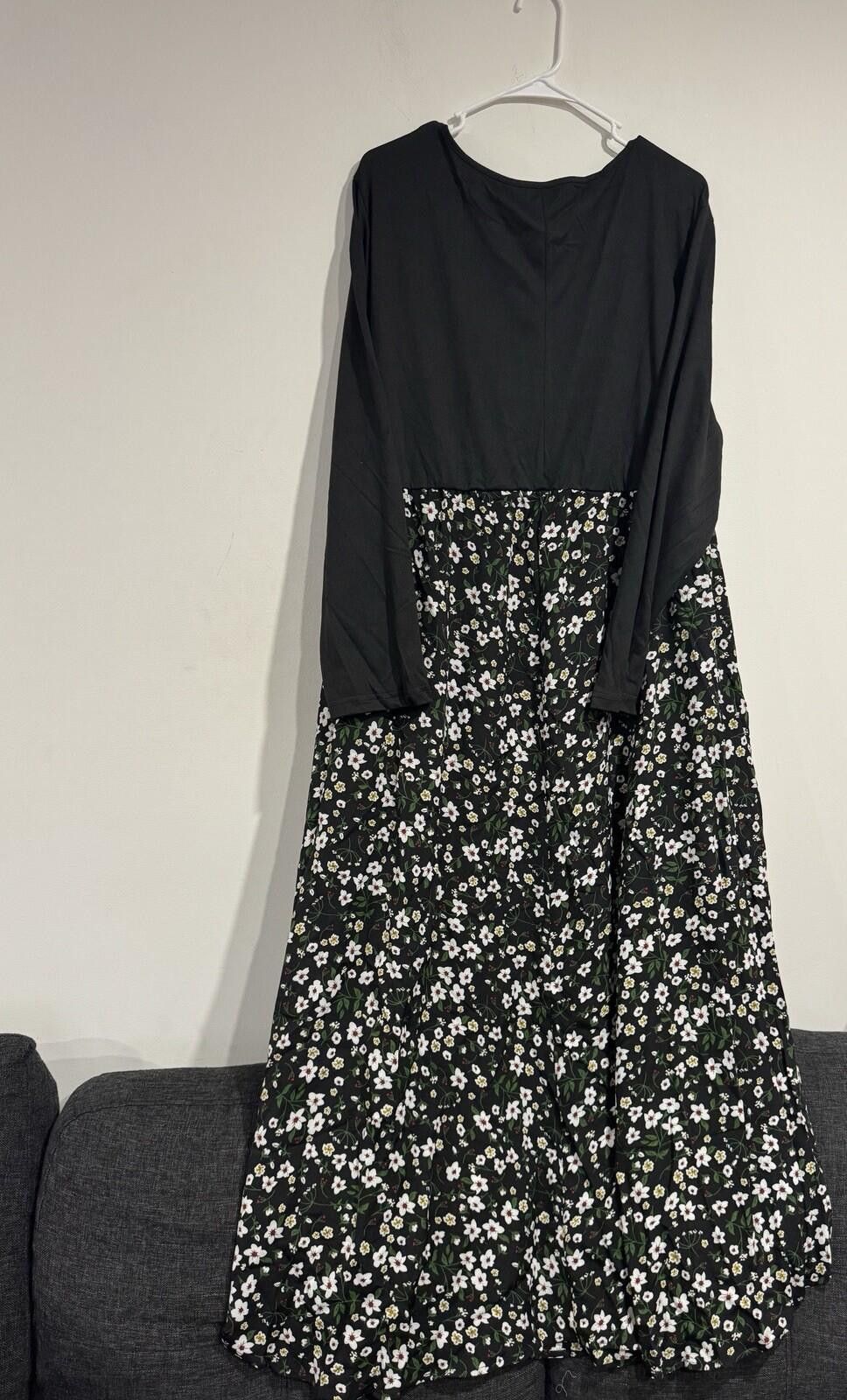 The Unbranded Brand Women’s Plus Size long floral long-sleeve maxi dress Sz 4XL Size M / US 6-8 / IT 42-44 - 12 Thumbnail