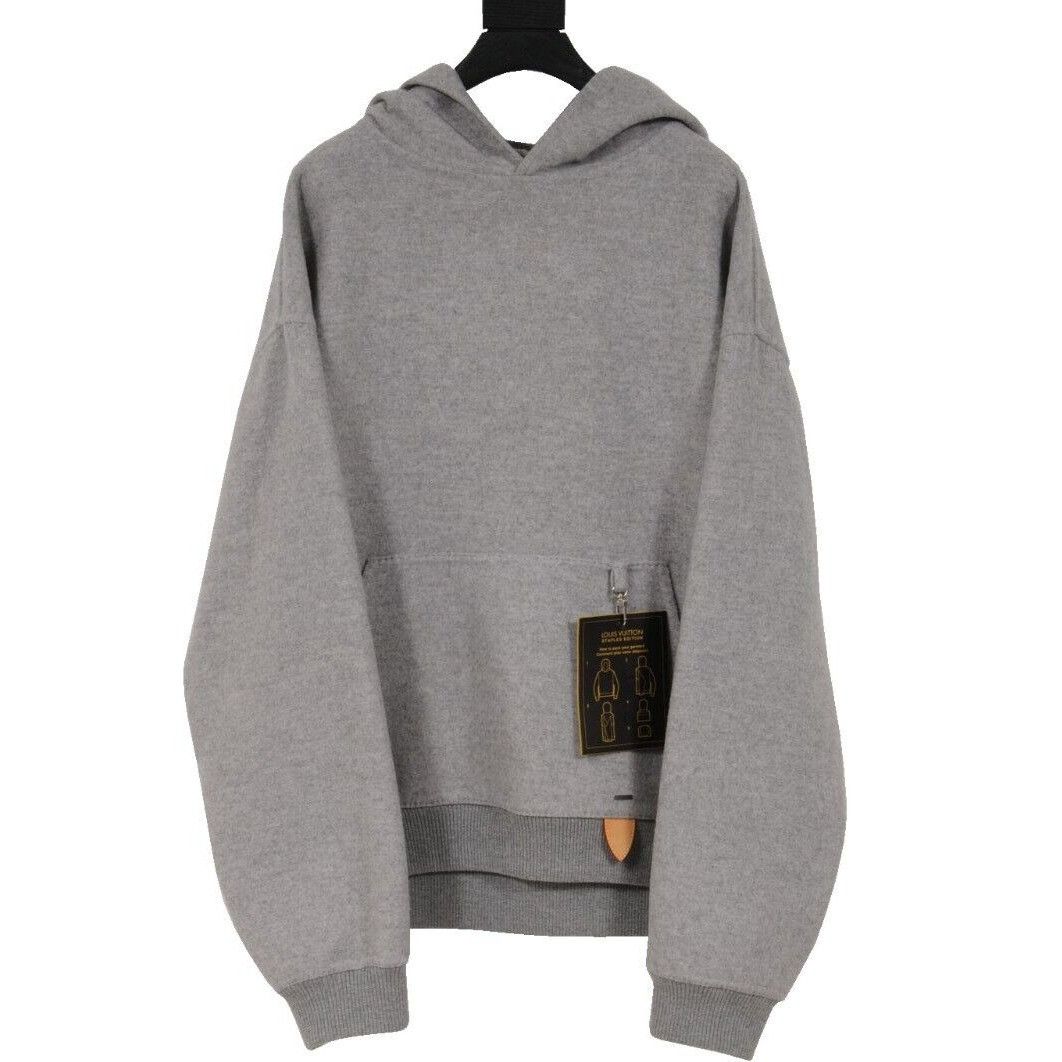 image of Louis Vuitton Staples Edition Double Face Hoodie in Grey, Men's (Size Medium)