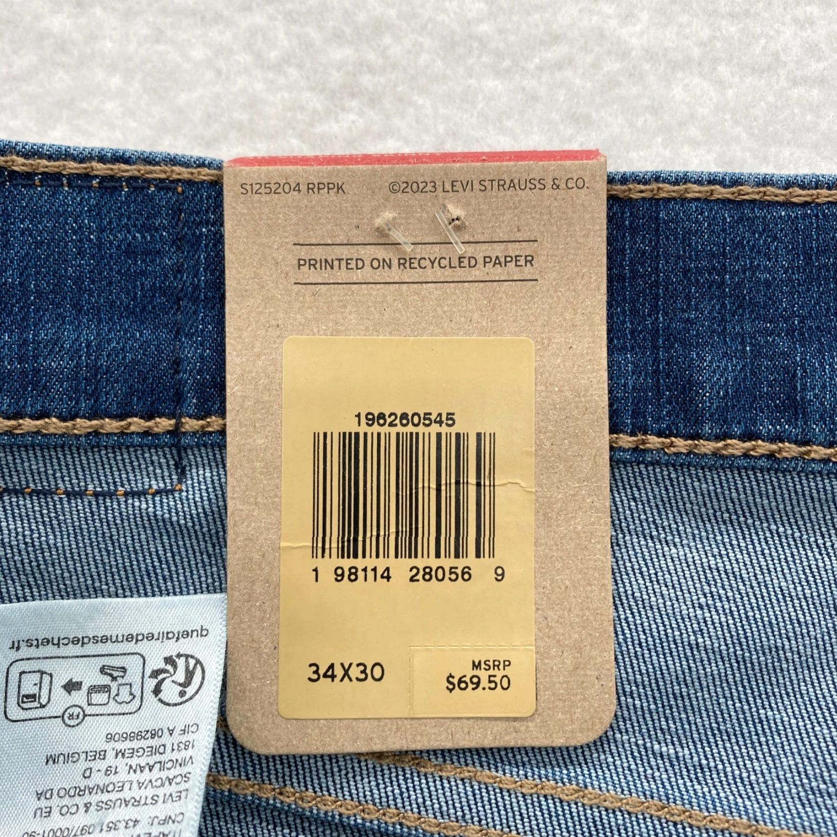Levi's Levi's 311 Shaping Skinny Jeans Women's 34 Medium Wash Blue Stretch Denim Pants Jeans Size 24" / US 00 / IT 34 - 6 Thumbnail