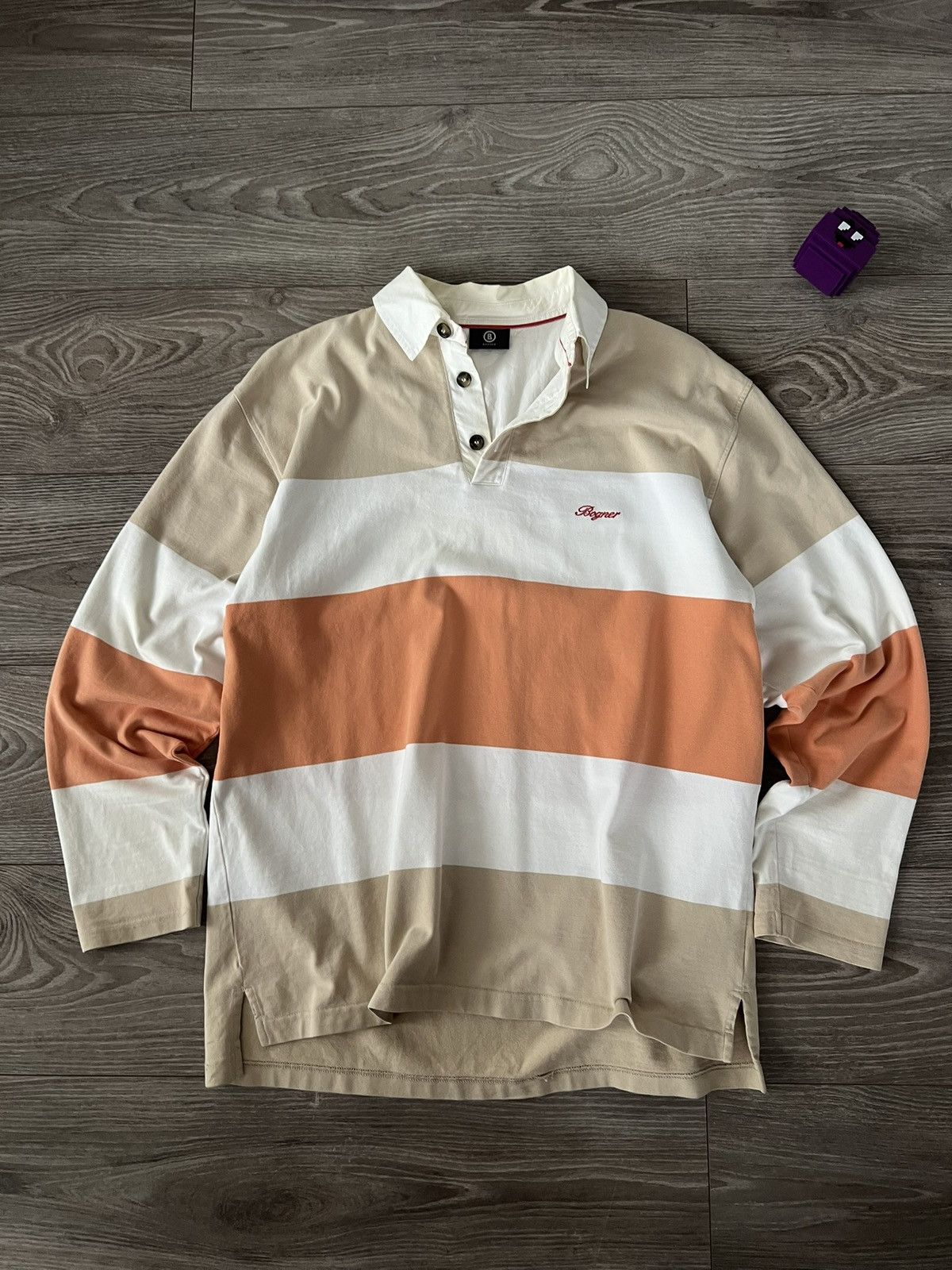 Bogner Vintage Bogner Embroidere Logo Polo Long Sleeve Tee Size US L / EU 52-54 / 3 - 2 Thumbnail
