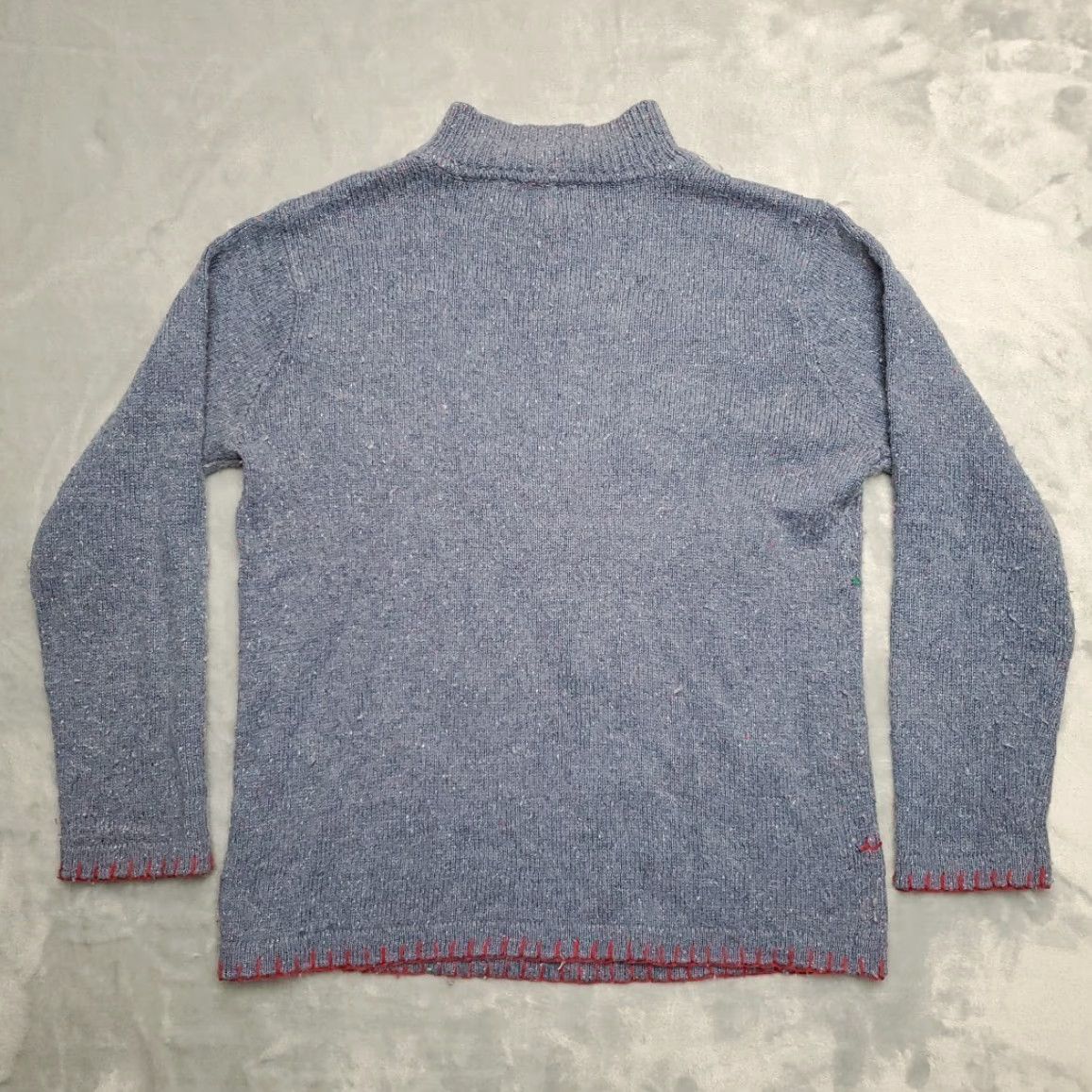 Basic Editions VINTAGE Basic Editions Holiday Sweater Womens Medium Blue Christmas Wool Blend Retro Y2K Size M / US 6-8 / IT 42-44 - 5 Thumbnail