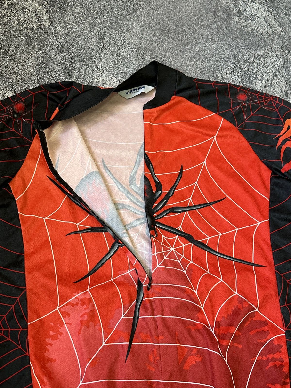 Vintage Very Rare Spyder Web Fire Flame Cycling Jersey Y2k Size US L / EU 52-54 / 3 - 3 Thumbnail