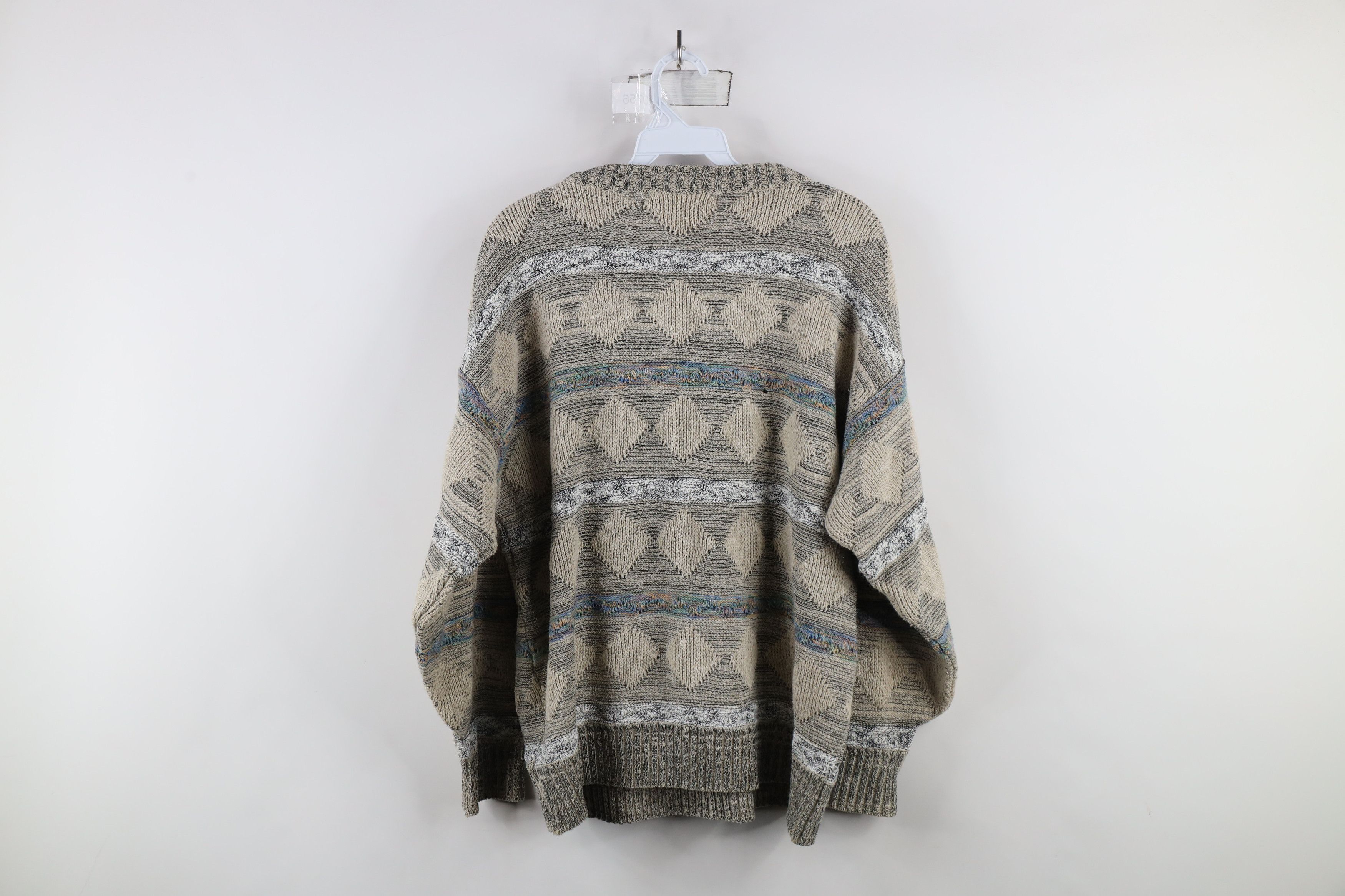Vintage Vintage 90s Coogi Style Diamond Knit Crewneck Sweater Size XL / US 12-14 / IT 48-50 - 10 Thumbnail