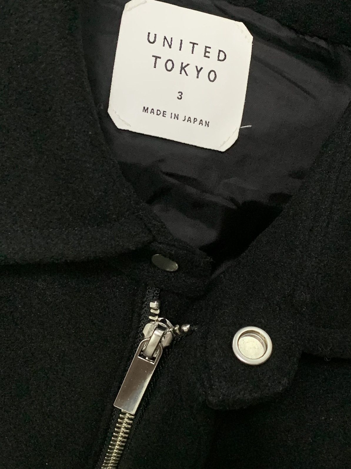 Japanese Brand UNITED TOKYO MELTON JERSEY ZIP BLOUSON JACKET Size US M / EU 48-50 / 2 - 3 Thumbnail