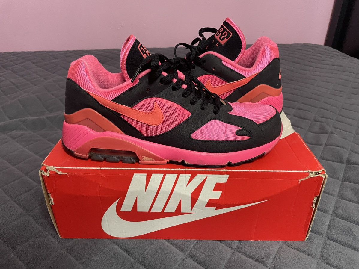 image of Comme Des Garcons x Nike Cdg Air Max 180 Shoes in Pink, Men's (Size 9)