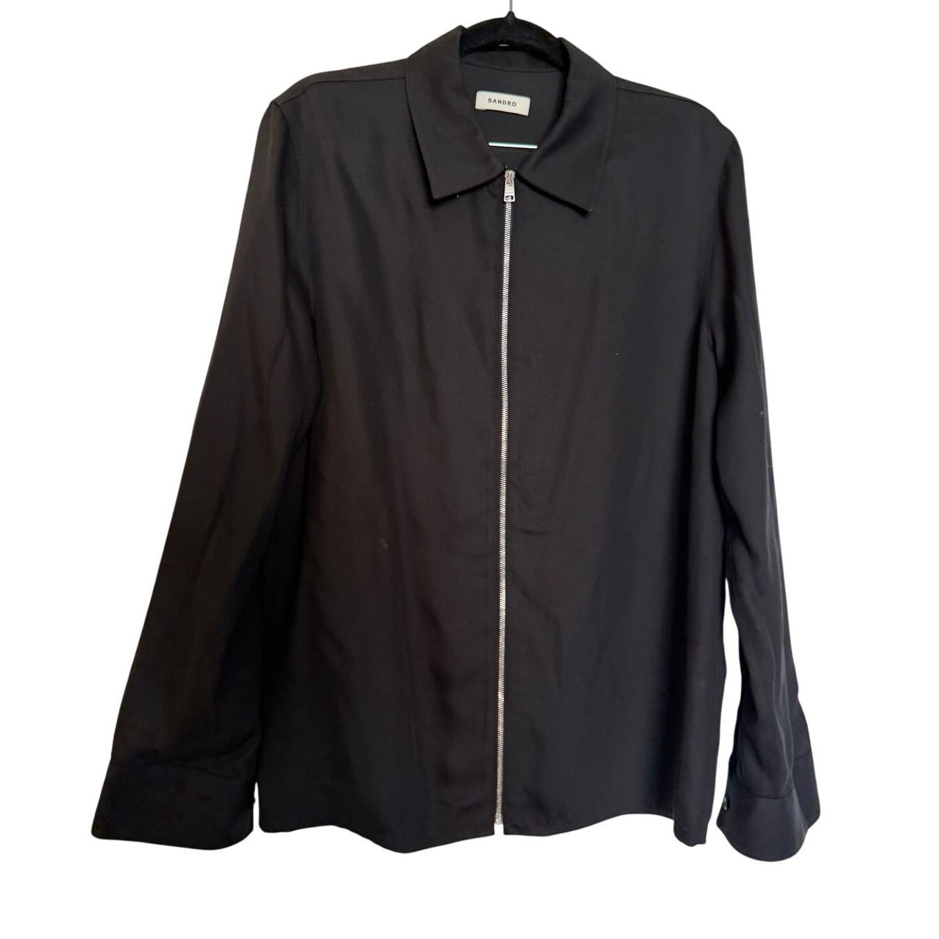 Sandro Sandro NWT Men's FW24 Loose-fit Zip-Up Shirt Size US S / EU 44-46 / 1 - 1 Thumbnail