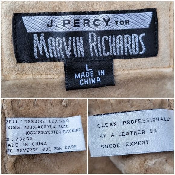 Vintage Vintage 90s y2k Penny Lane Tan Suede Leather Whipstich Sherp Size L / US 10 / IT 46 - 5 Thumbnail