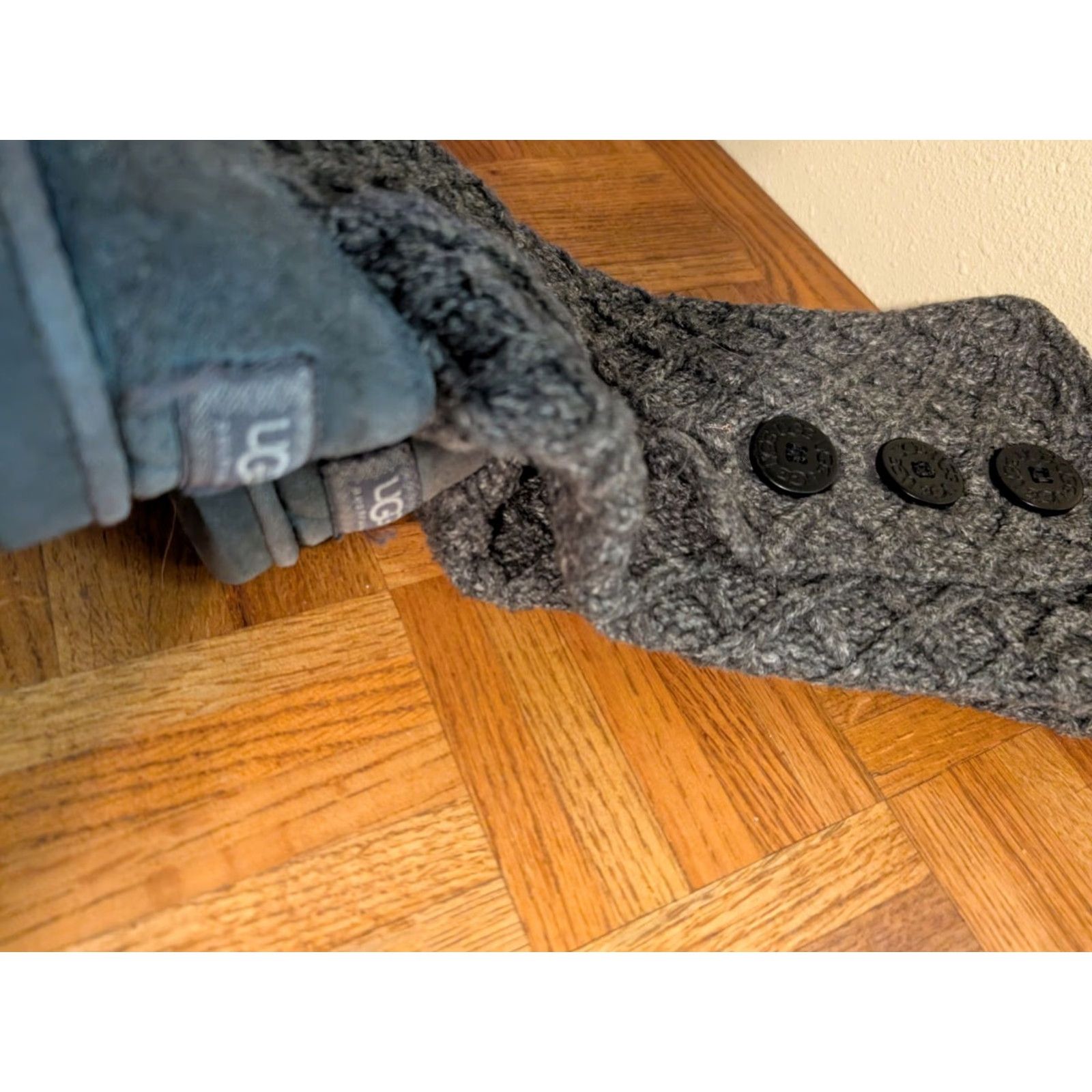 Ugg VINTAGE UGG Australia Cardy Knit Boots Women Size 7 Storm Gray Cardy Knit Boot Womens 7 Gray Size M / US 6-8 / IT 42-44 - 3 Thumbnail
