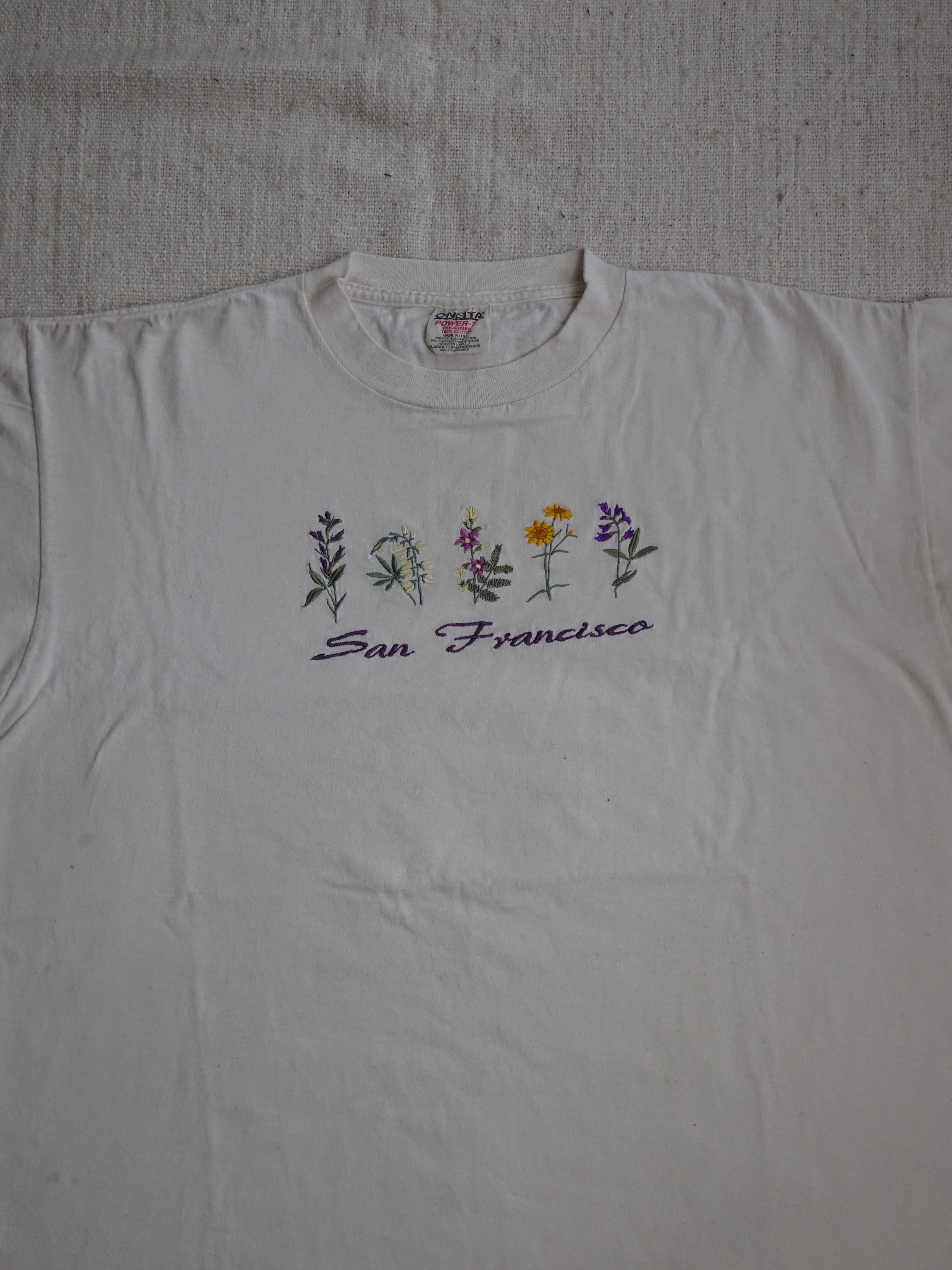 Vintage Vtg 90s Single Stitch Embroidered San Francisco Tee Size US XL / EU 56 / 4 - 2 Thumbnail
