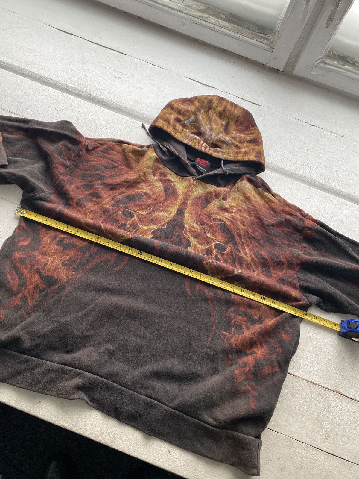 Japanese Brand 🔥Opium Punk Spiral Full Flame Skull Gothic Hoodie oversized Size US XL / EU 56 / 4 - 8 Thumbnail