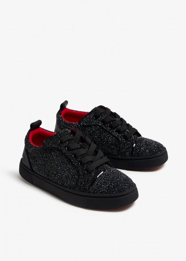 Christian Louboutin o1s1wg110924 Louis Junior Low Top Sneaker in Black Size US 12 / EU 45 - 1 Thumbnail