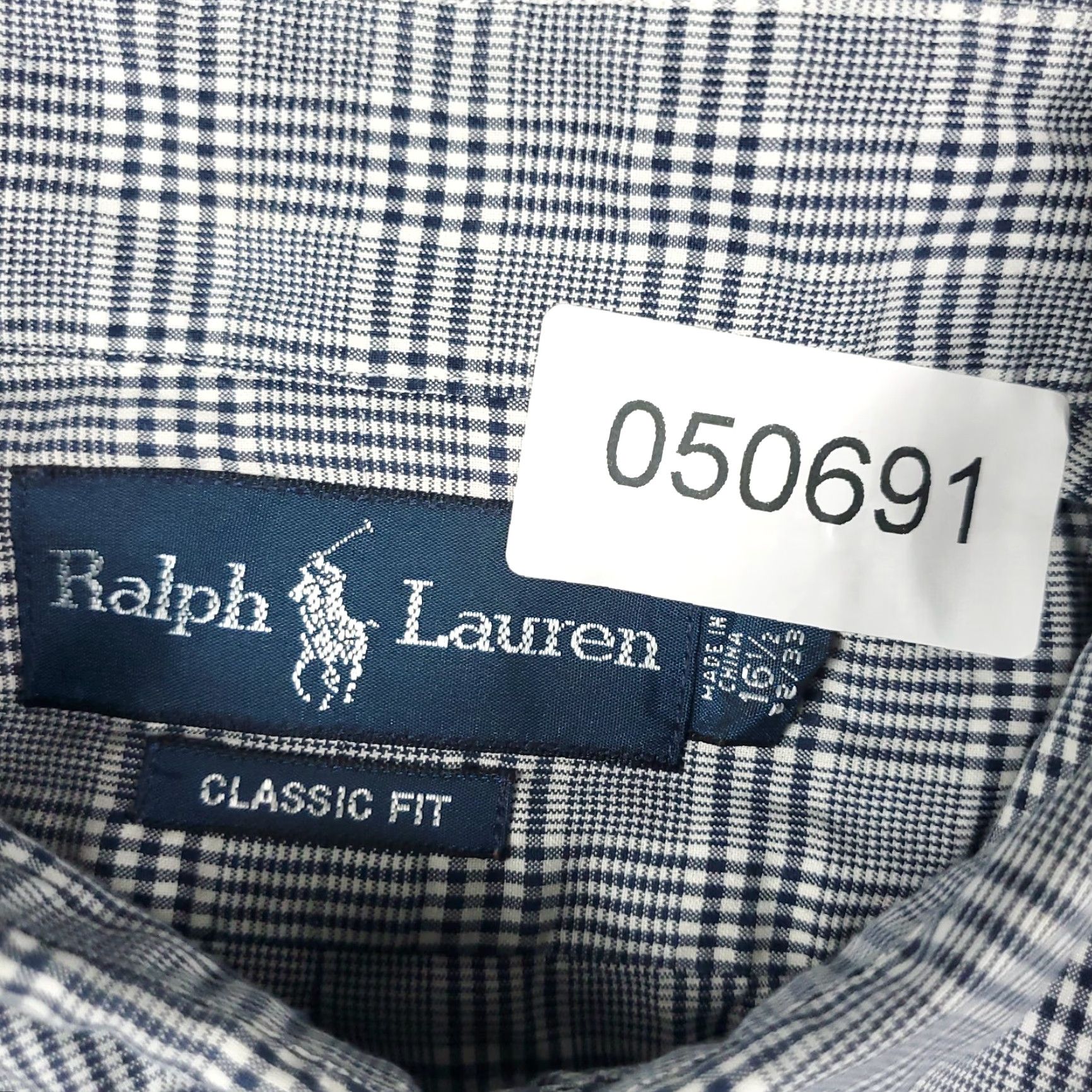 Ralph Lauren Ralph Lauren Shirt Mens 16.5 Blue Plaid Dress Shirt Button Up Long Sleeve Collared Point Neckline Regular Size 16.5 Dress Shirt Men Size 42R - 8 Thumbnail