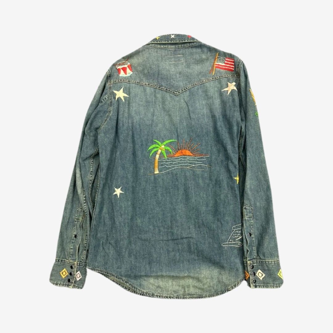 Saint Laurent Paris Saint Laurent Paris Denim Shirt Size US M / EU 48-50 / 2 - 2 Thumbnail