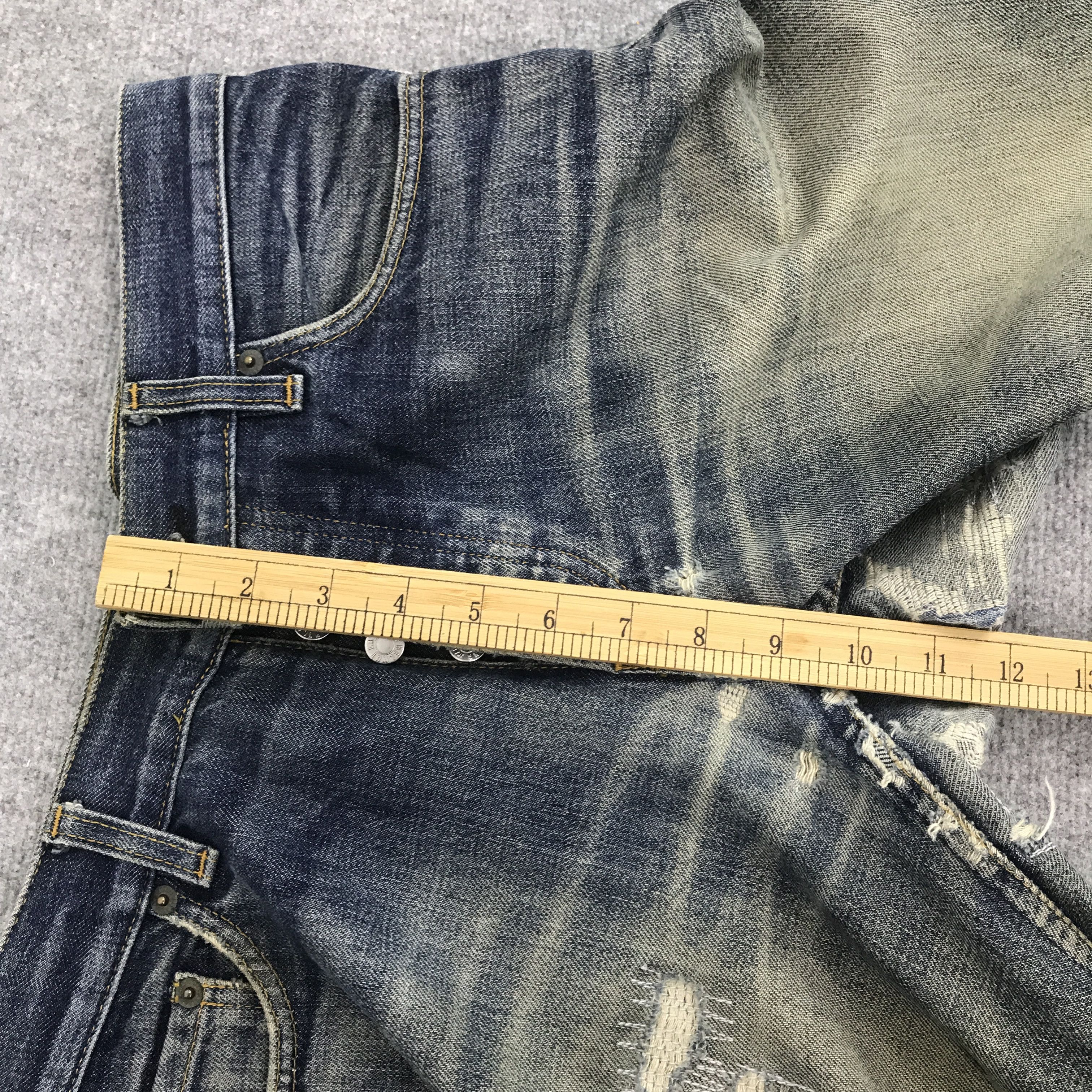 Helmut Lang × Vintage RARE🔥Helmut lang distressed denim pants Size US 30 / EU 46 - 8 Thumbnail