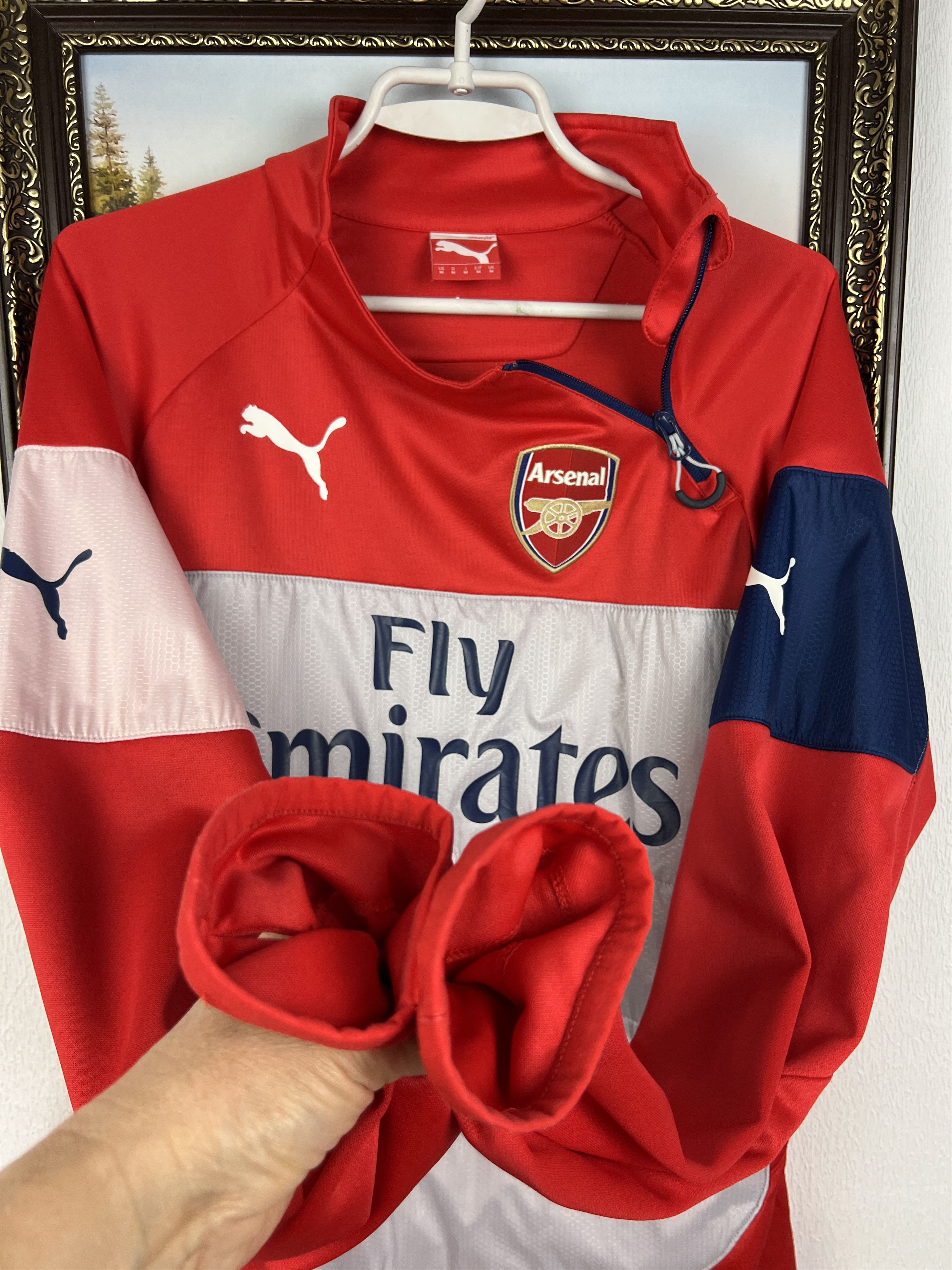Puma Arsenal Football Train Track Top Soccer Sweatshirt Warm Up Size US M / EU 48-50 / 2 - 8 Thumbnail