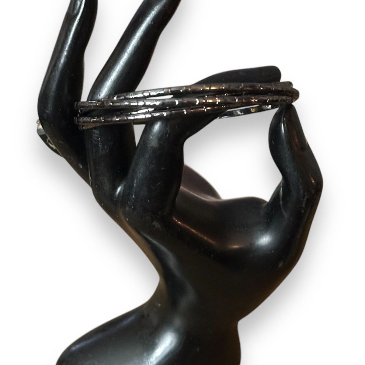Other Gunmetal silver intertwined bangle bracelet Size ONE SIZE - 3 Thumbnail