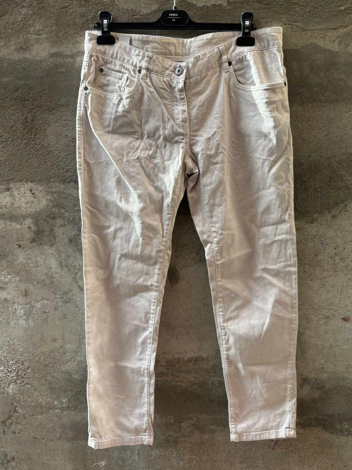 Brunello Cucinelli Brunello Cucinelli White Leg Jeans Trousers Low Waist IT46 Size 32" / US 10 / IT 46 - 12 Thumbnail