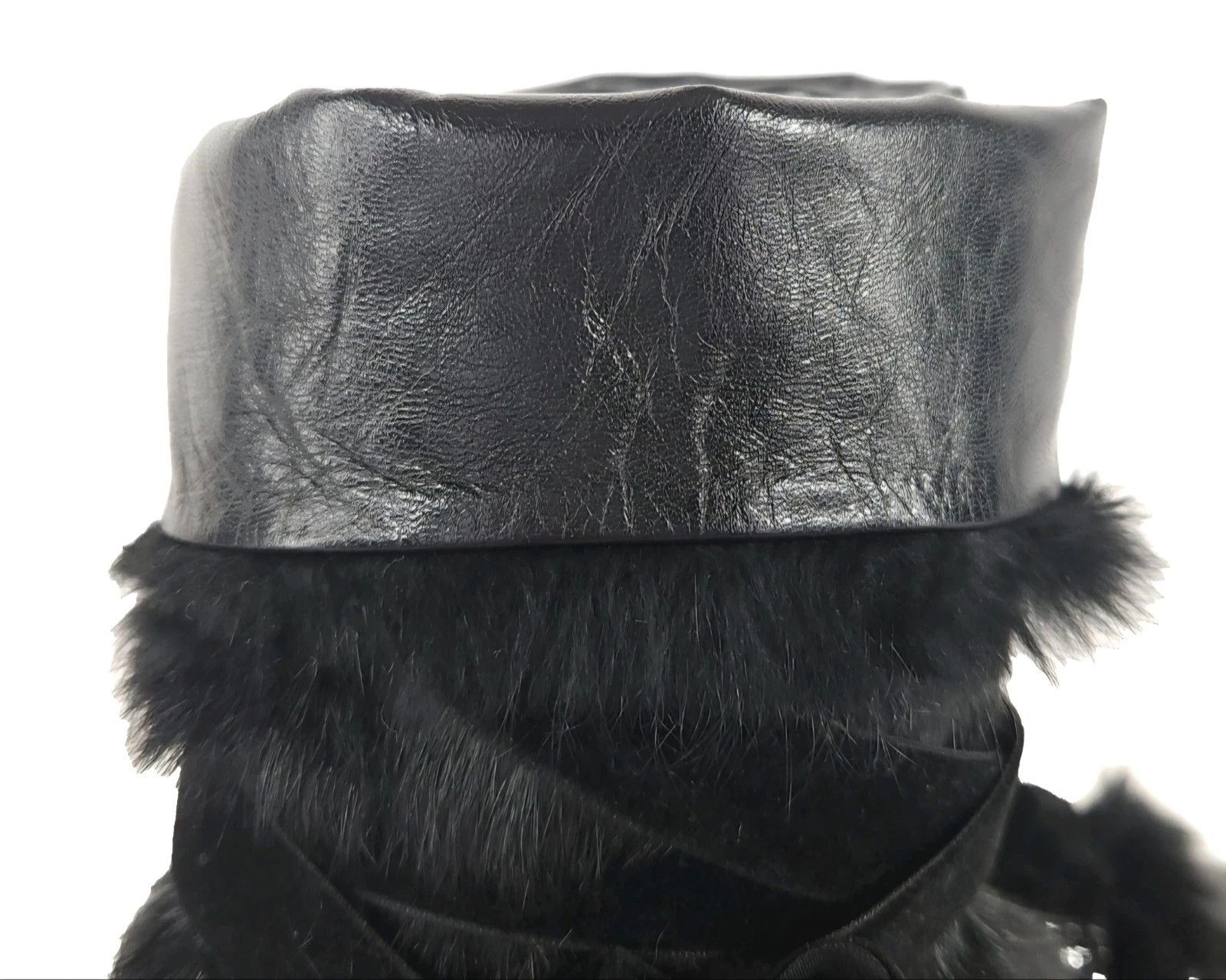 Sonia Rykiel Sonia Rykiel Patent Leather Fur Boots US 7 EU 37 Womens Bla Size US 7 / IT 37 - 10 Thumbnail