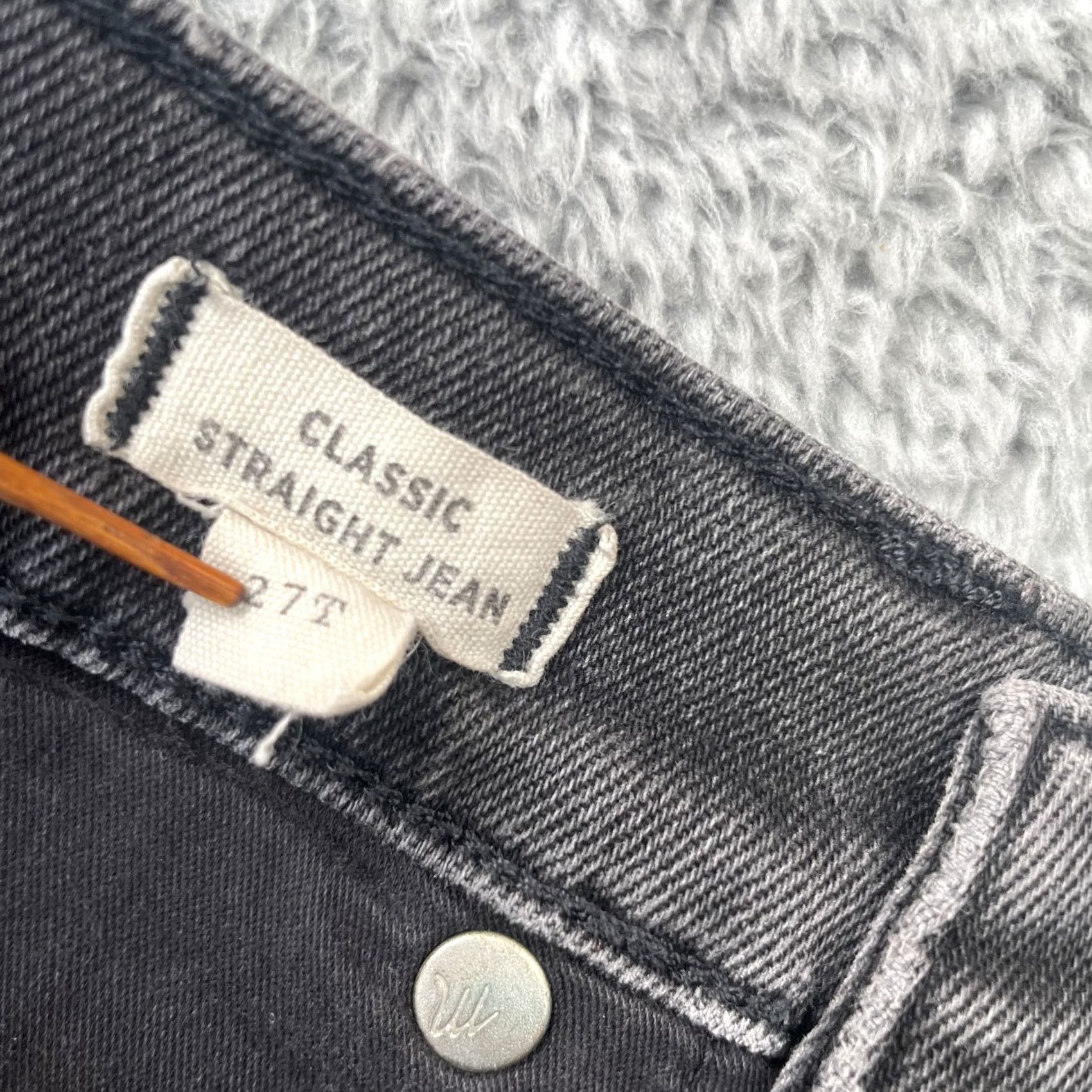 Madewell Madewell Jeans Womens 27 Tall Gray Straight Leg Classic Fit Denim Cotton Stretch Jeans 5-Pocket Design Button Zipper Logo Size 28" / US 6 / IT 42 - 4 Thumbnail