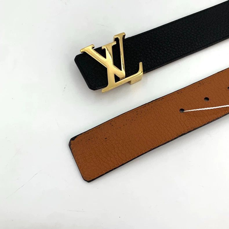Louis Vuitton Louis Vuitton Black Leather Logo Belt-2506 Size ONE SIZE - 5 Thumbnail