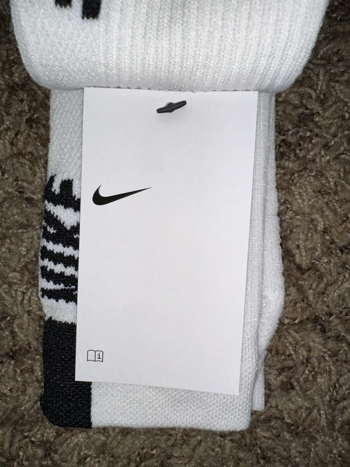 Nike Nike Multiplier Dri-Fit Tennis Running White Crew Socks Size ONE SIZE - 9 Thumbnail