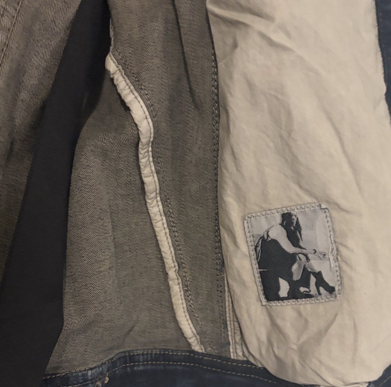 Rick Owens Drkshdw Rick Owens DRKSHDW Cropped Worker Jacket in Mineral Pearl Size US XL / EU 56 / 4 - 9 Thumbnail