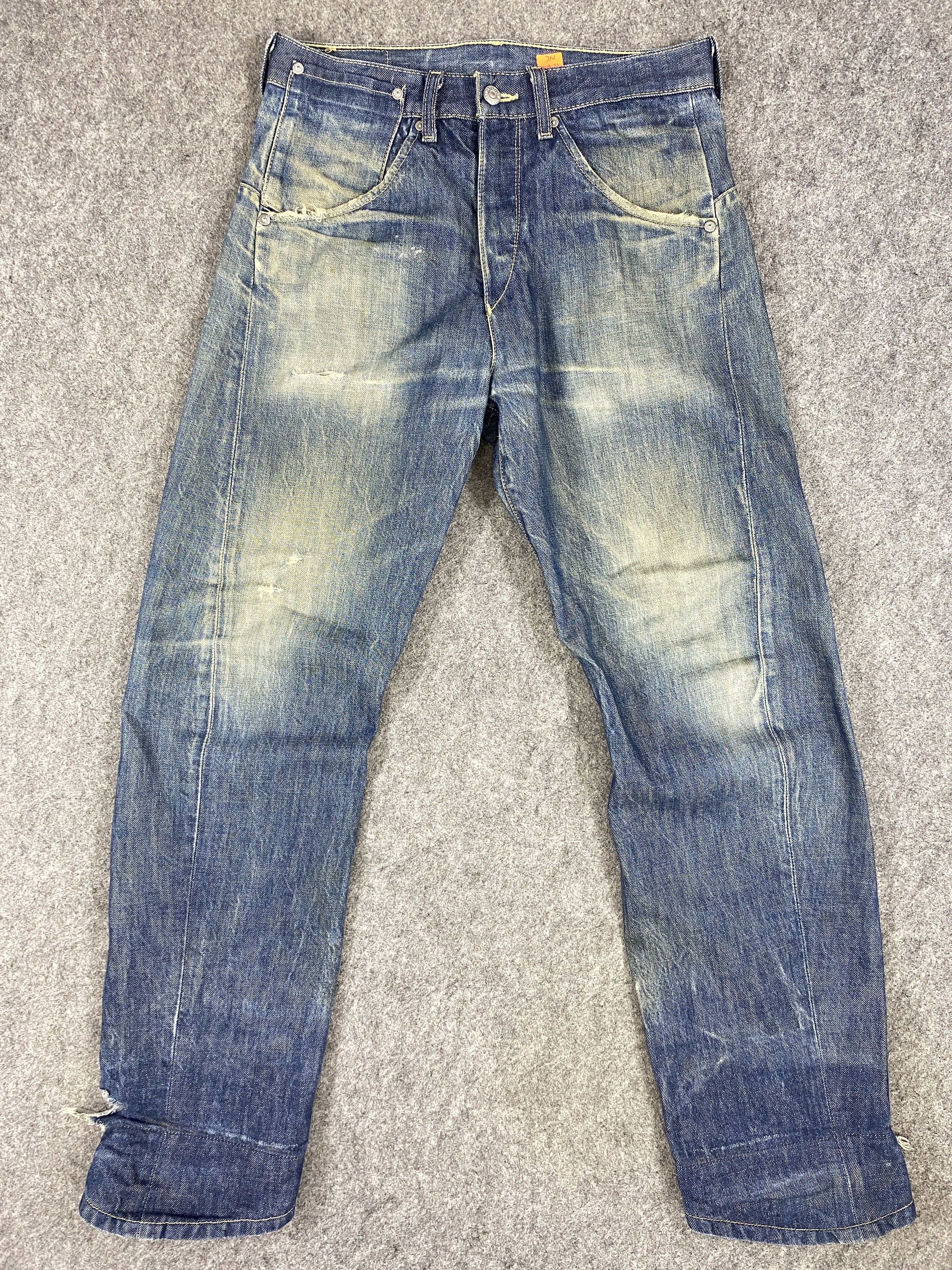 image of Distressed Denim x Hype Distressed Blue Vintage Levi's Jeans 29X30 Denim -Jn1421 in Blue Distressed