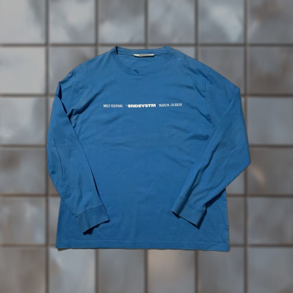 Vintage VINTAGE Highsnobiety Melt Music Festival SNDSYSTM Graphic Blue Crewneck L/S T-Shirt Sz.L Mens Size US L / EU 52-54 / 3 - 1 Thumbnail