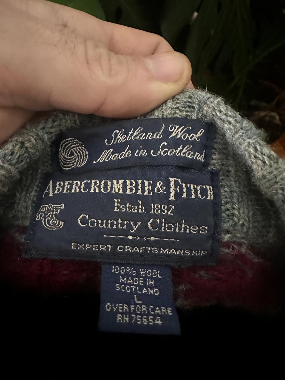 Abercrombie & Fitch Vintage Abercrombie & Fitch Shetland Wool Sweater Size US L / EU 52-54 / 3 - 2 Thumbnail