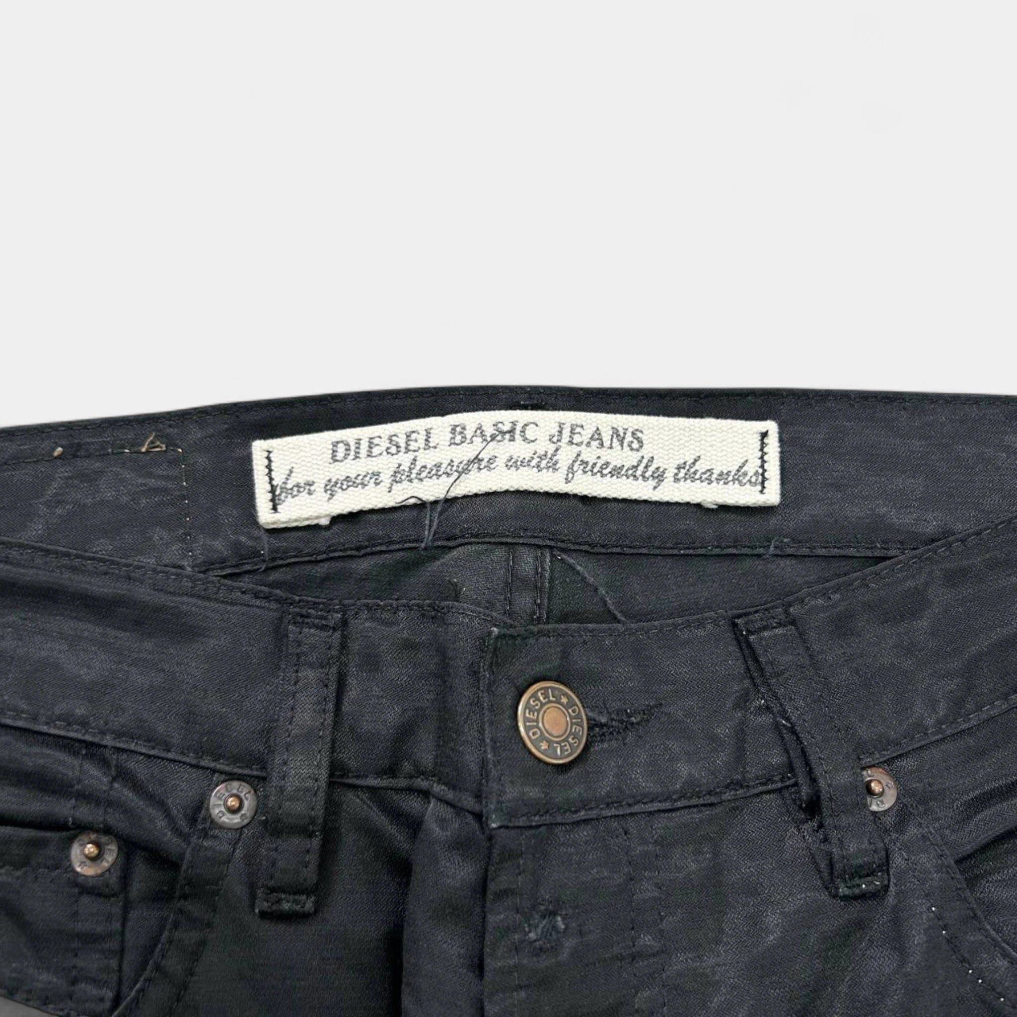 Diesel 2000s Diesel Shiny Black Pants Size US 30 / EU 46 - 4 Thumbnail