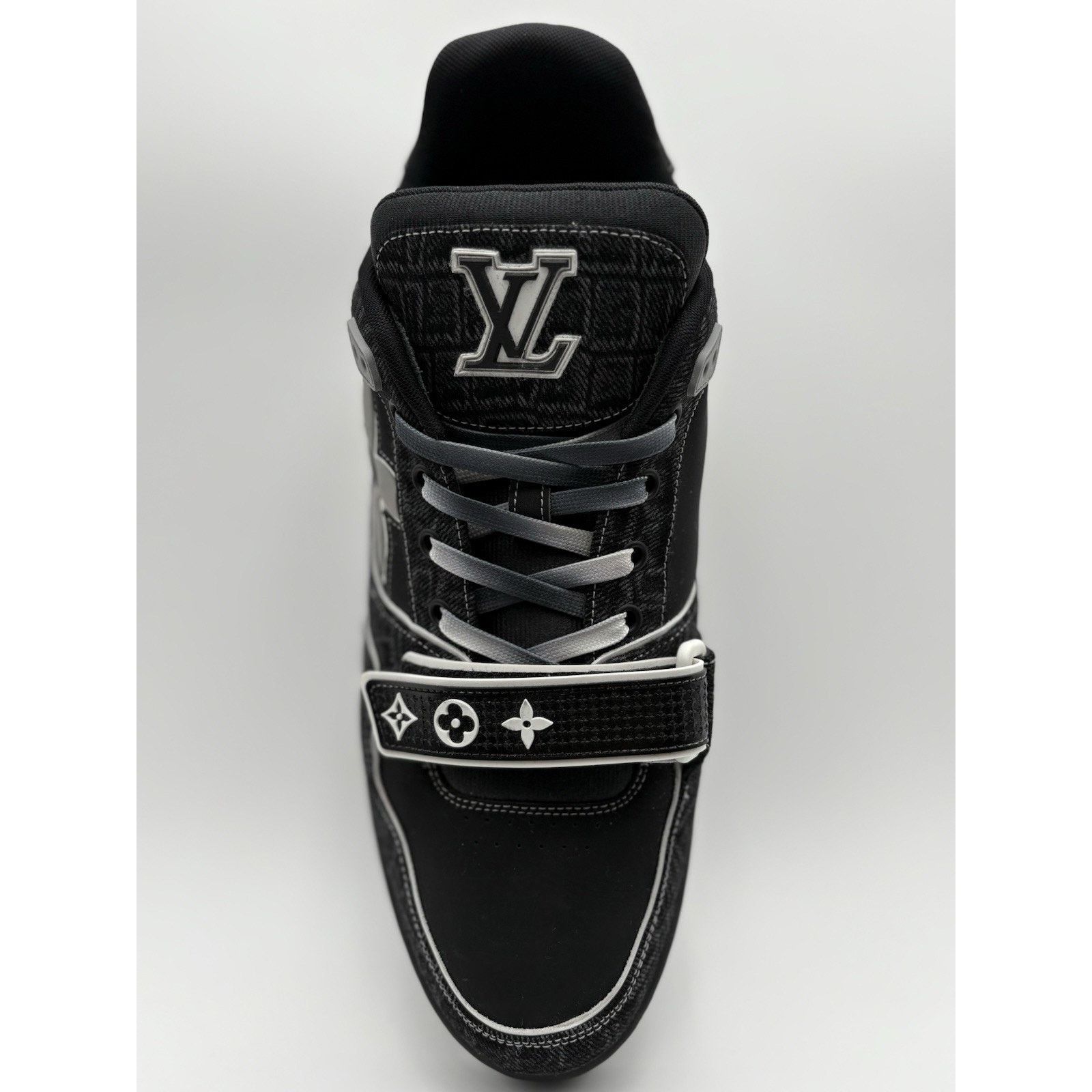 Louis Vuitton Louis Vuitton Croc Denim Strap Trainer ' Black ' WORN 1x Size US 12 / EU 45 - 5 Thumbnail