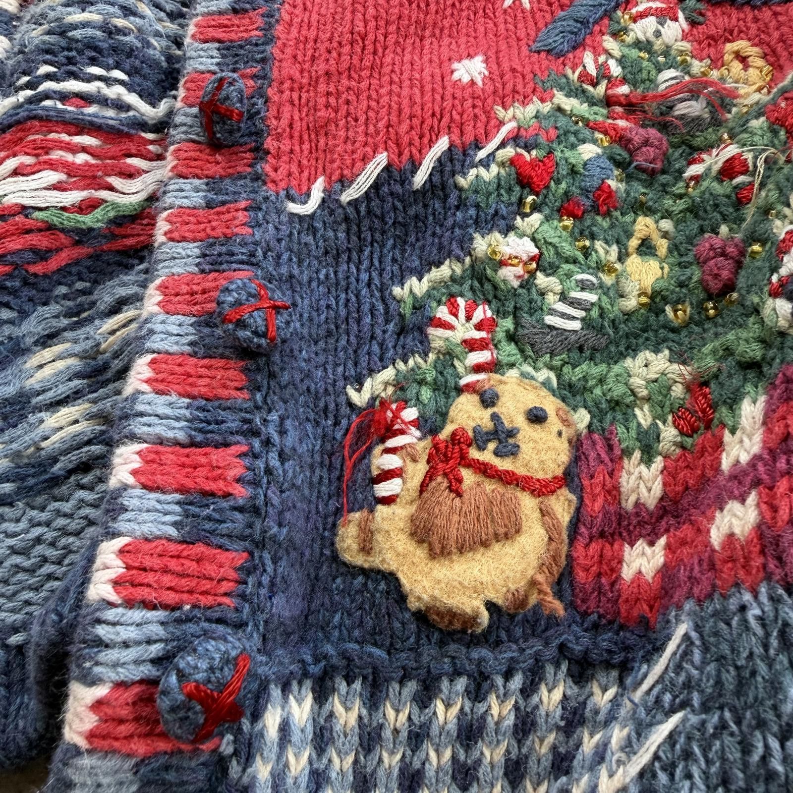 Other Vintage 90s Heirloom Collectibles Christmas Cardigan Sweater Size XL / US 12-14 / IT 48-50 - 6 Thumbnail