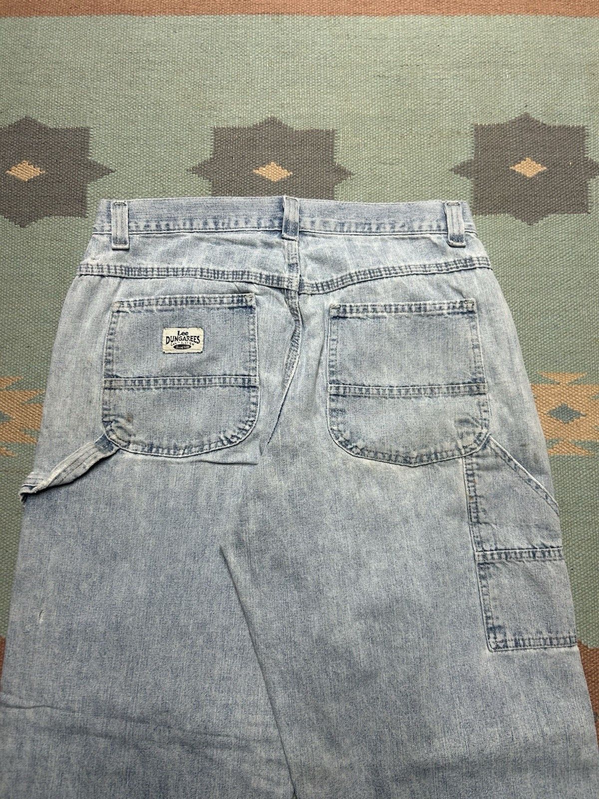 Vintage Vtg Lee can’t bust em carpenter jeans light wash baggy 32x31 Size US 32 / EU 48 - 5 Thumbnail