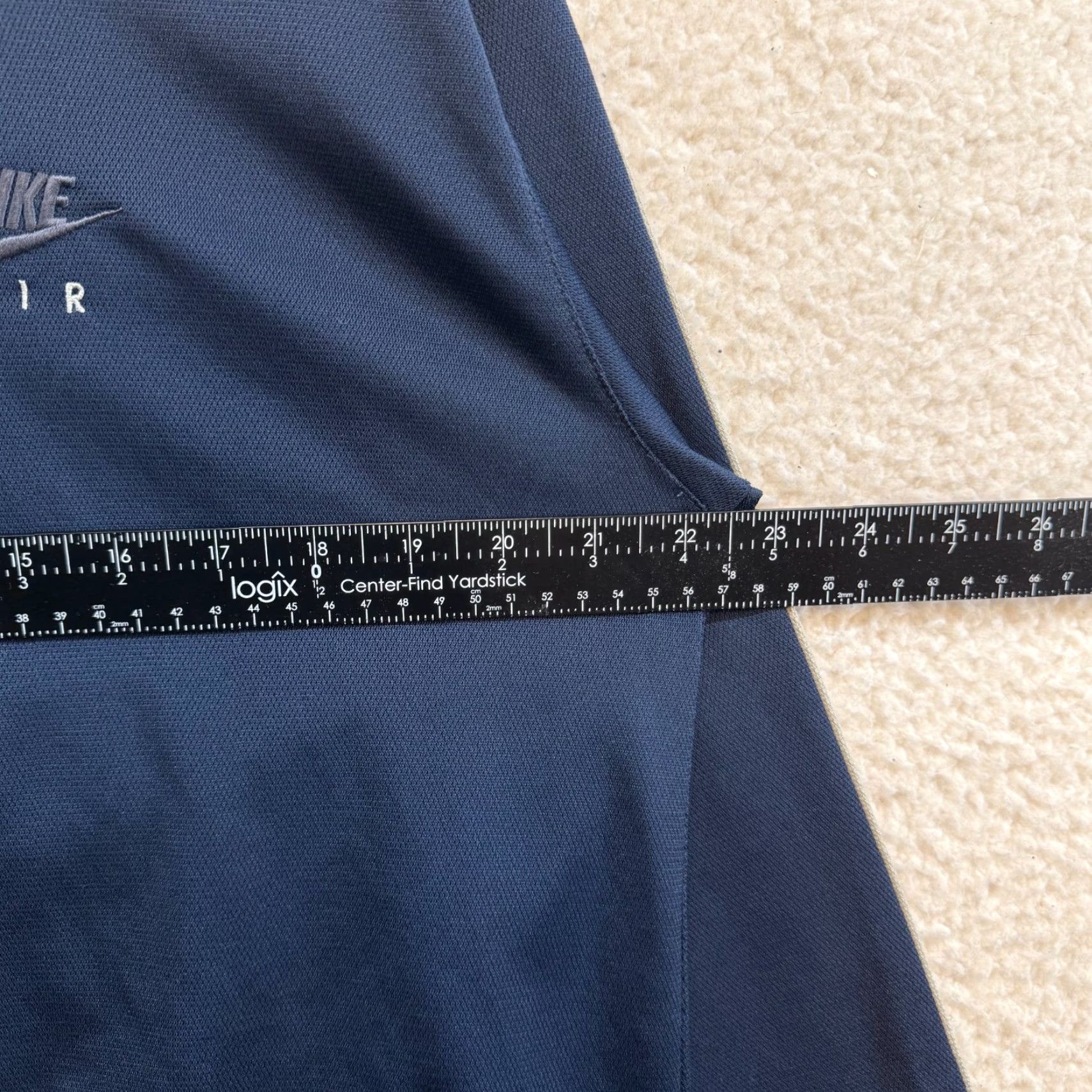 Nike VINTAGE Nike Air Long Sleeve Shirt XL Mens Navy Blue Striped Streetwear Y2K Size US XL / EU 56 / 4 - 4 Thumbnail