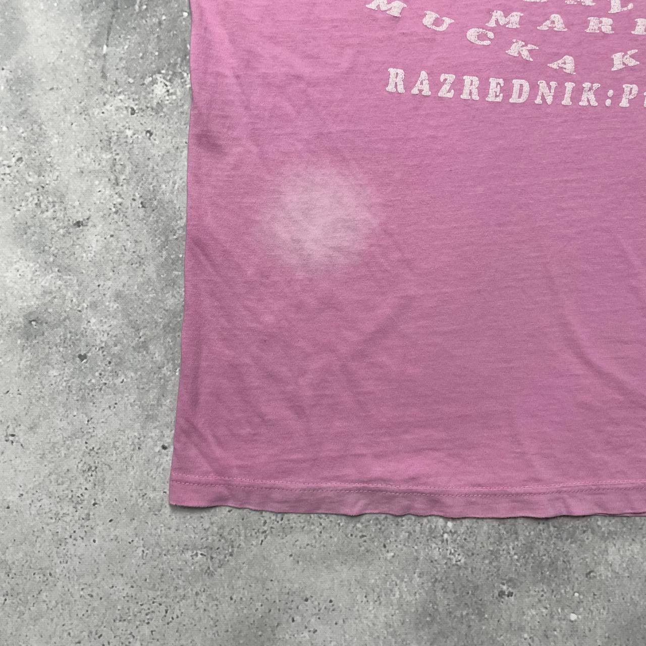 Vintage Vintage Y2K FBI Quote Thrashed T Shirt Faded Pink Size L Size US L / EU 52-54 / 3 - 22 Thumbnail