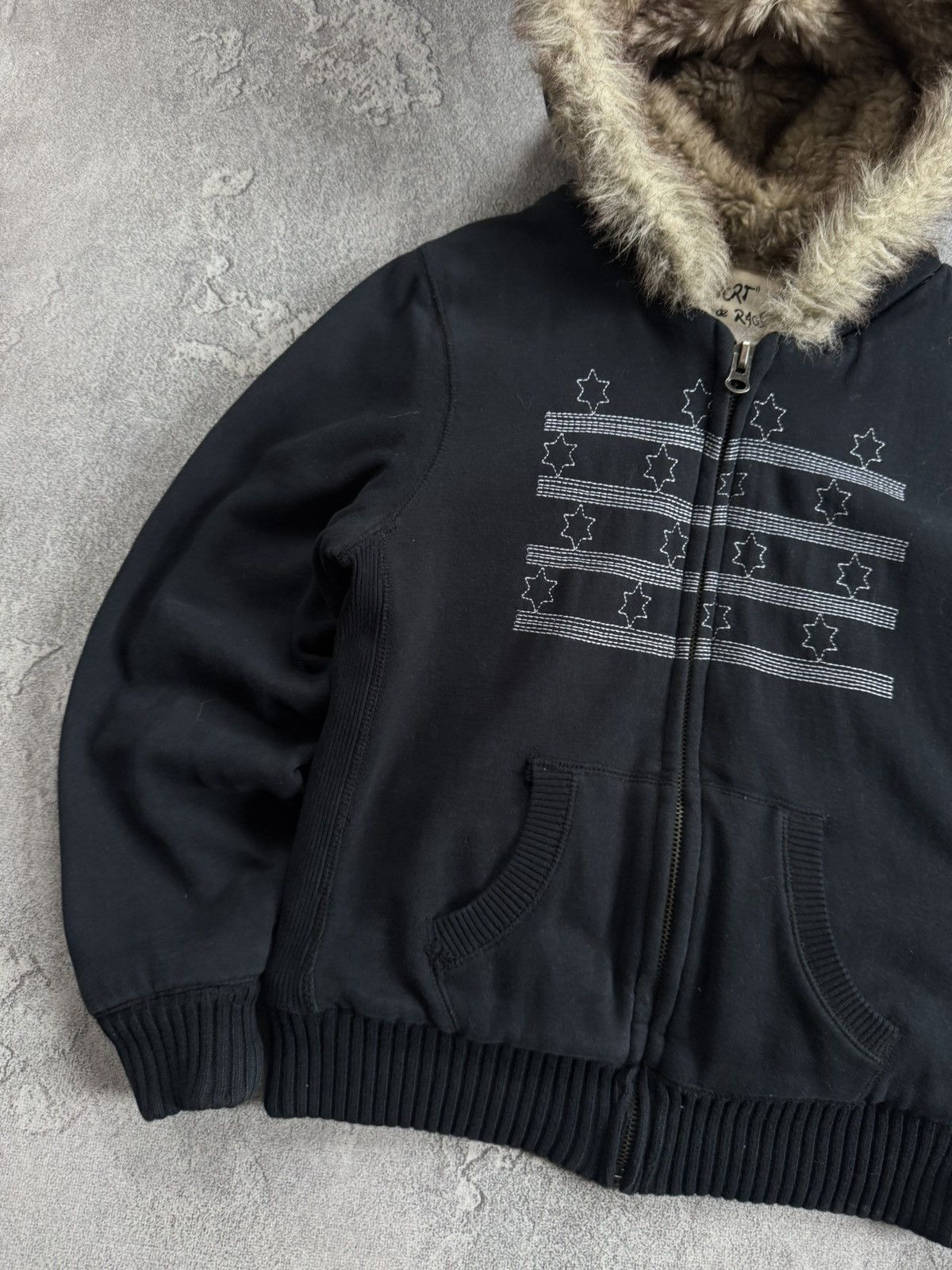 Abercrombie & Fitch Retro L/size fur faux hoodie hooded jacket if six was nine Size L / US 10 / IT 46 - 3 Thumbnail