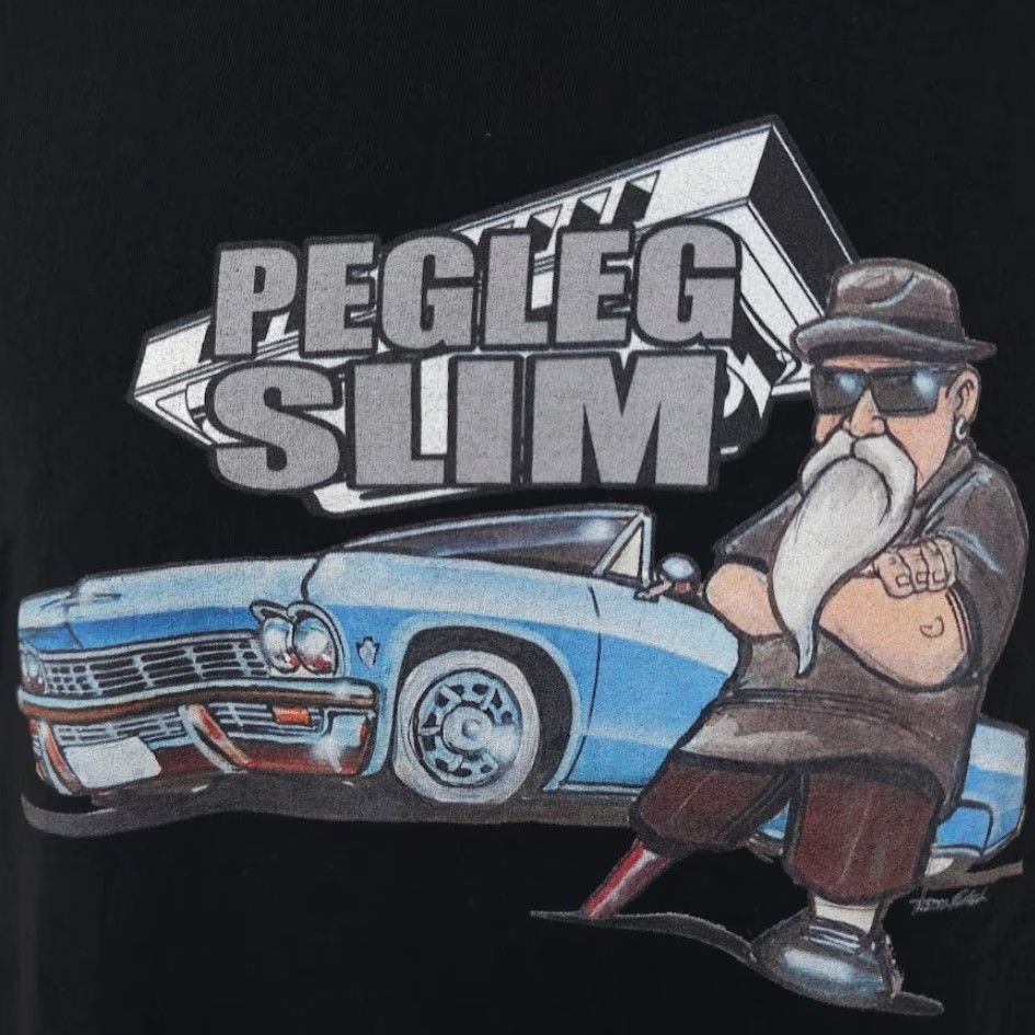 Vintage Pegleg Slim T Shirt Mens Large Black Lowrider Band Shirt Tour Concert Shirt Mens Large Black Size US L / EU 52-54 / 3 - 3 Thumbnail