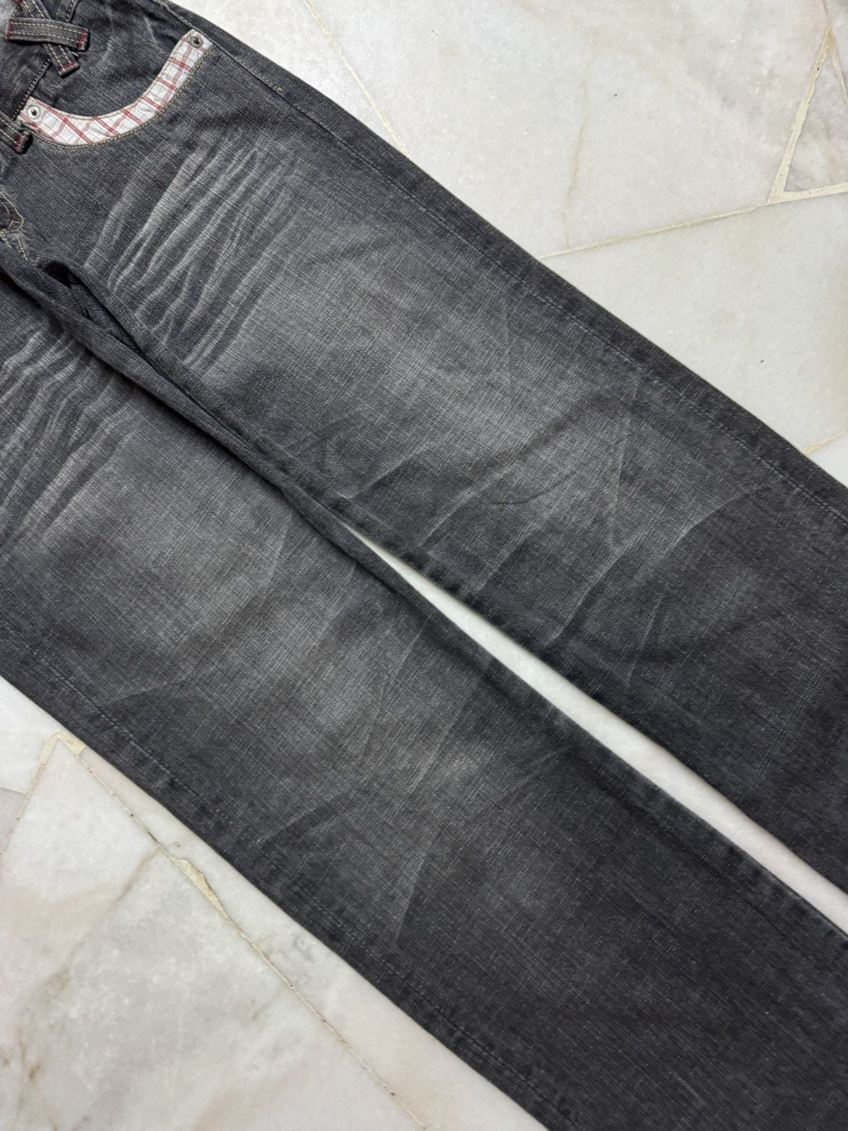 14th Addiction 💥Double Waist 90s Japanese Sand Washed Distress Jean Denim Size US 29 - 7 Thumbnail