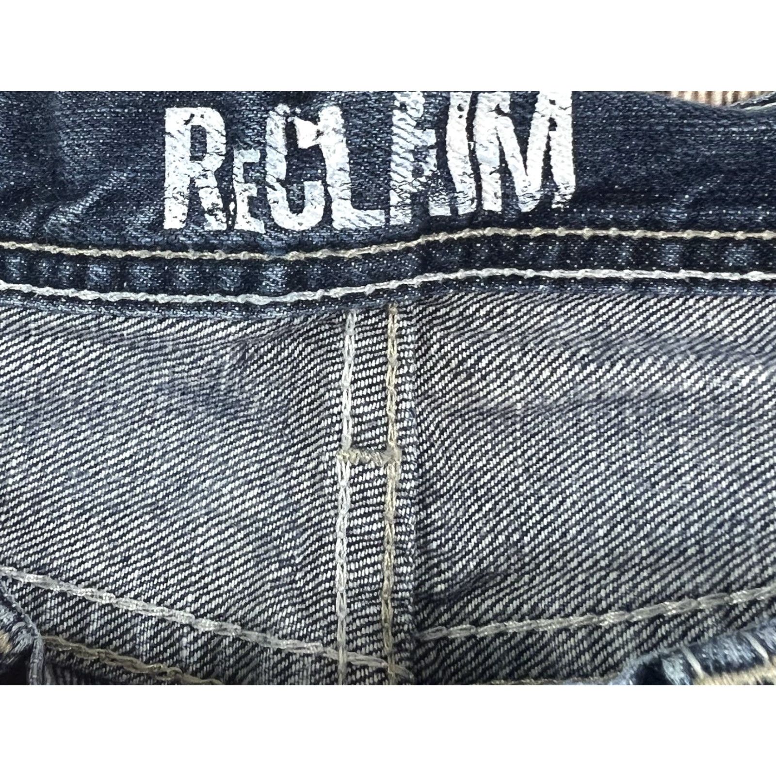 Denime ReClaim Jeans Bootcut Denim Blue 28x31 Mens Regular Modern Fit Badged ReClaim Distressed Good condition Size US 28 / EU 44 - 5 Thumbnail