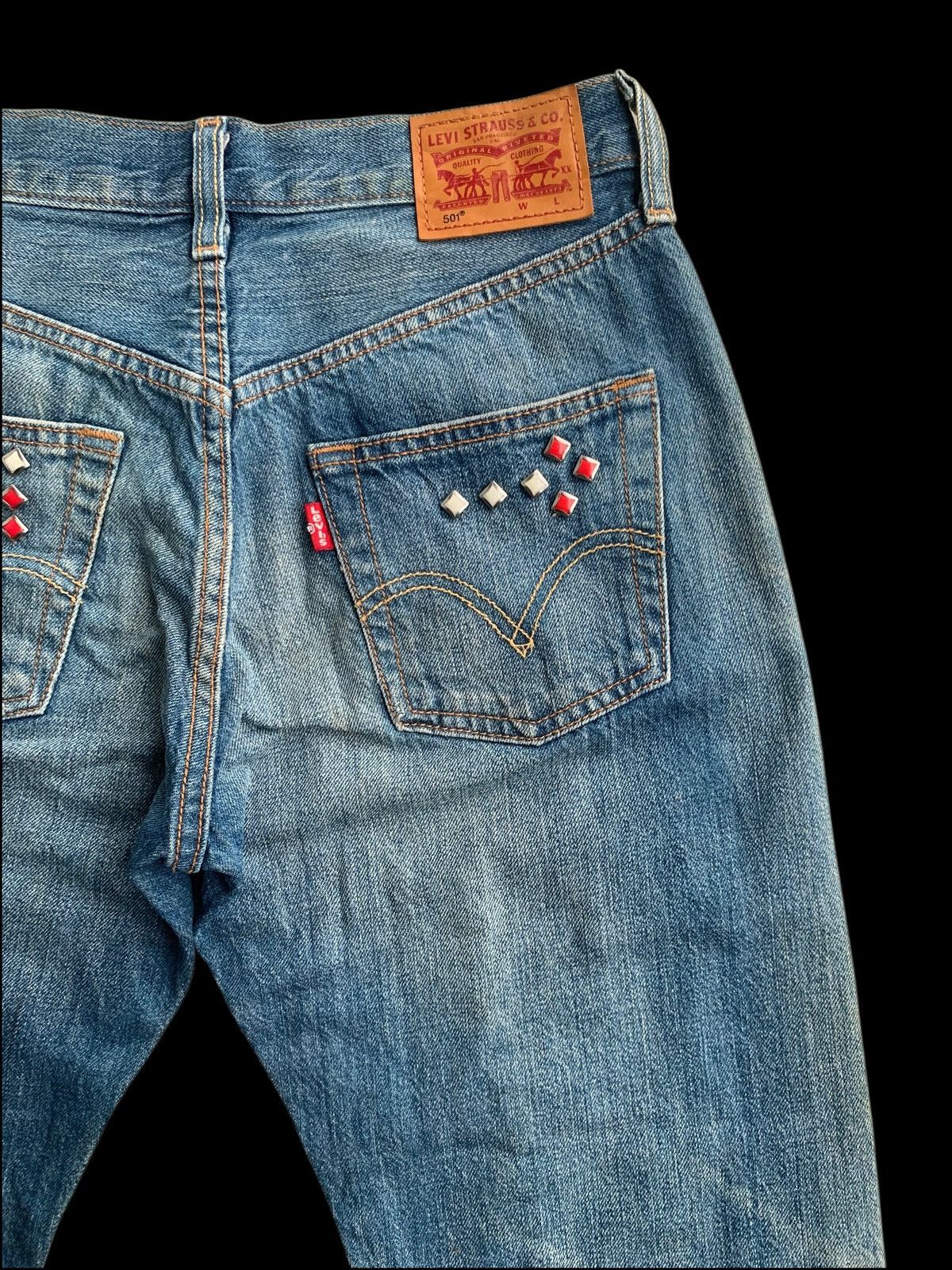 Japanese Brand × Levi's × Vintage Vintage Levi's 501 Custom Studded Jeans👖 Size 28" / US 6 / IT 42 - 10 Thumbnail