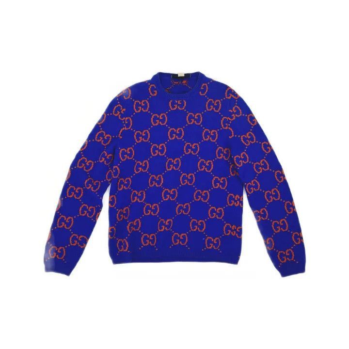 Gucci Gucci Gucci Blue Knit Wool Pullover Sweater -2506 Size US M / EU 48-50 / 2 - 2 Thumbnail