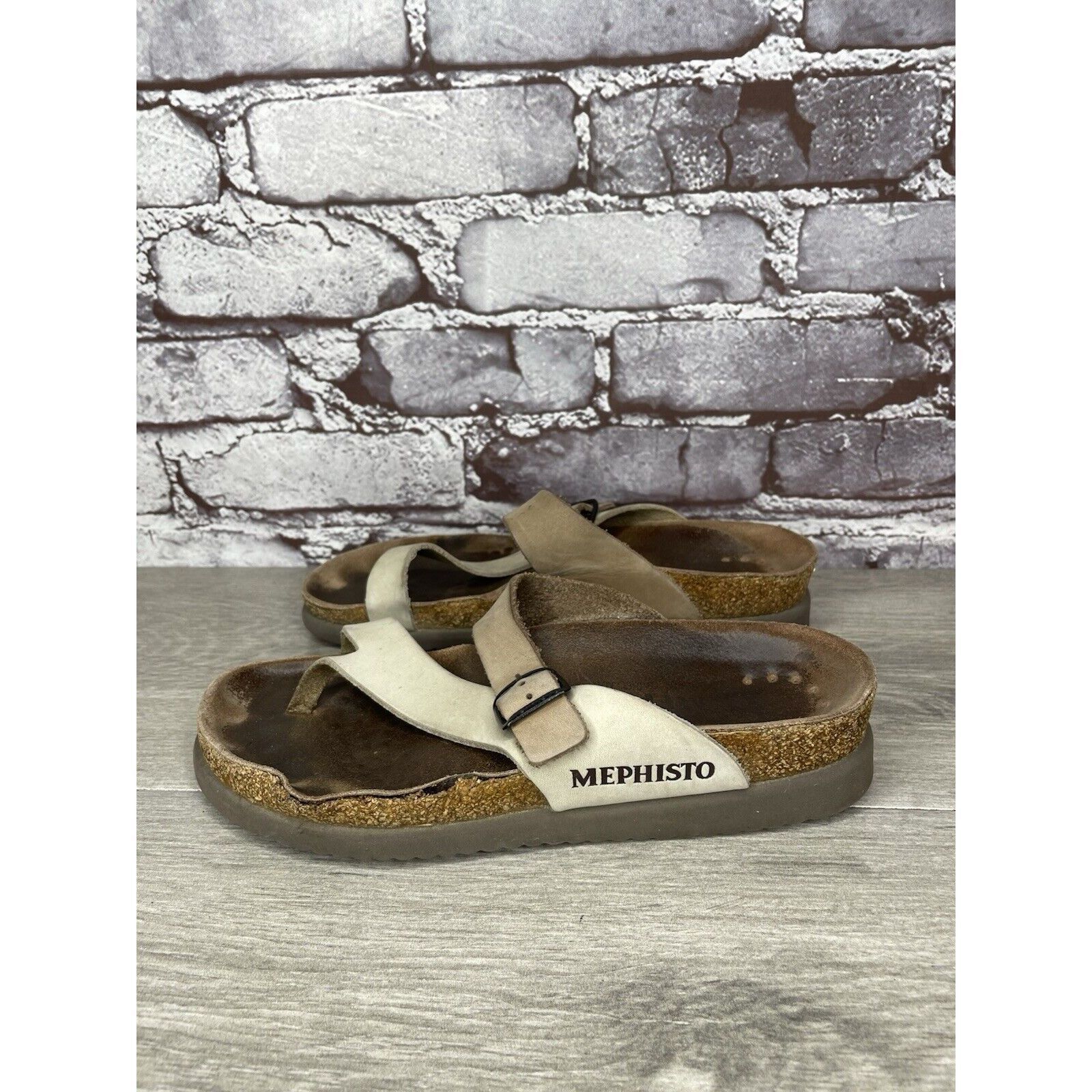 Mephisto Mephisto Helen Beige Nubuck Leather Slides Casual Sandals Wo Size US 6 / IT 36 - 1 Thumbnail