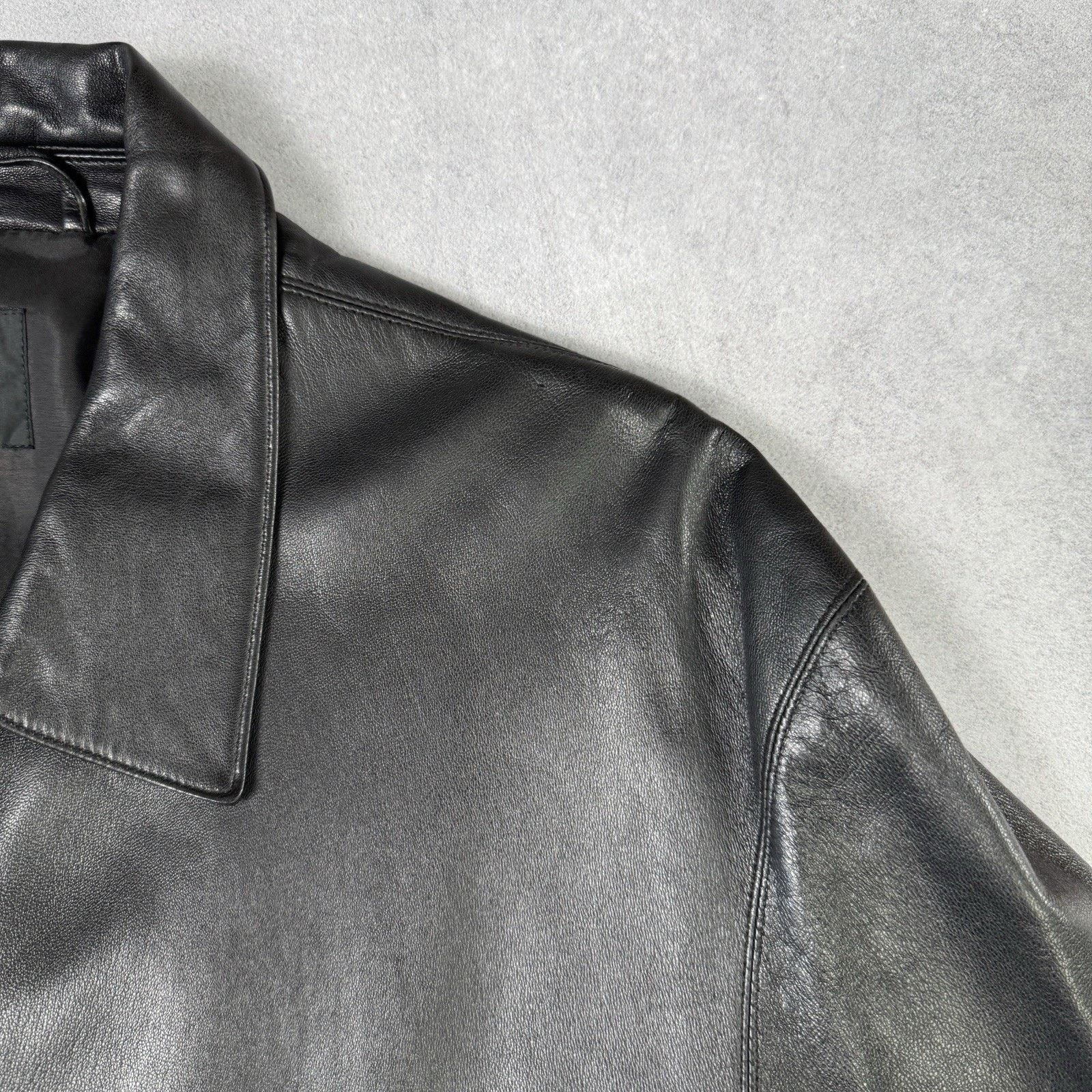 Hugo Boss Vintage Hugo Boss Leather Jacket Men Size 56 Black Size US XL / EU 56 / 4 - 4 Thumbnail