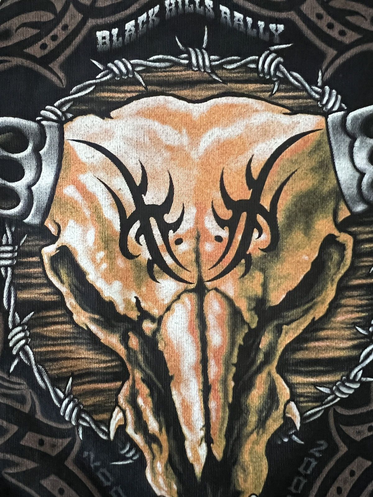 Other Sturgis Skull Twin V Motorcycle Chrome Flames Barbwire 2005 Size US XXL / EU 58 / 5 - 3 Thumbnail